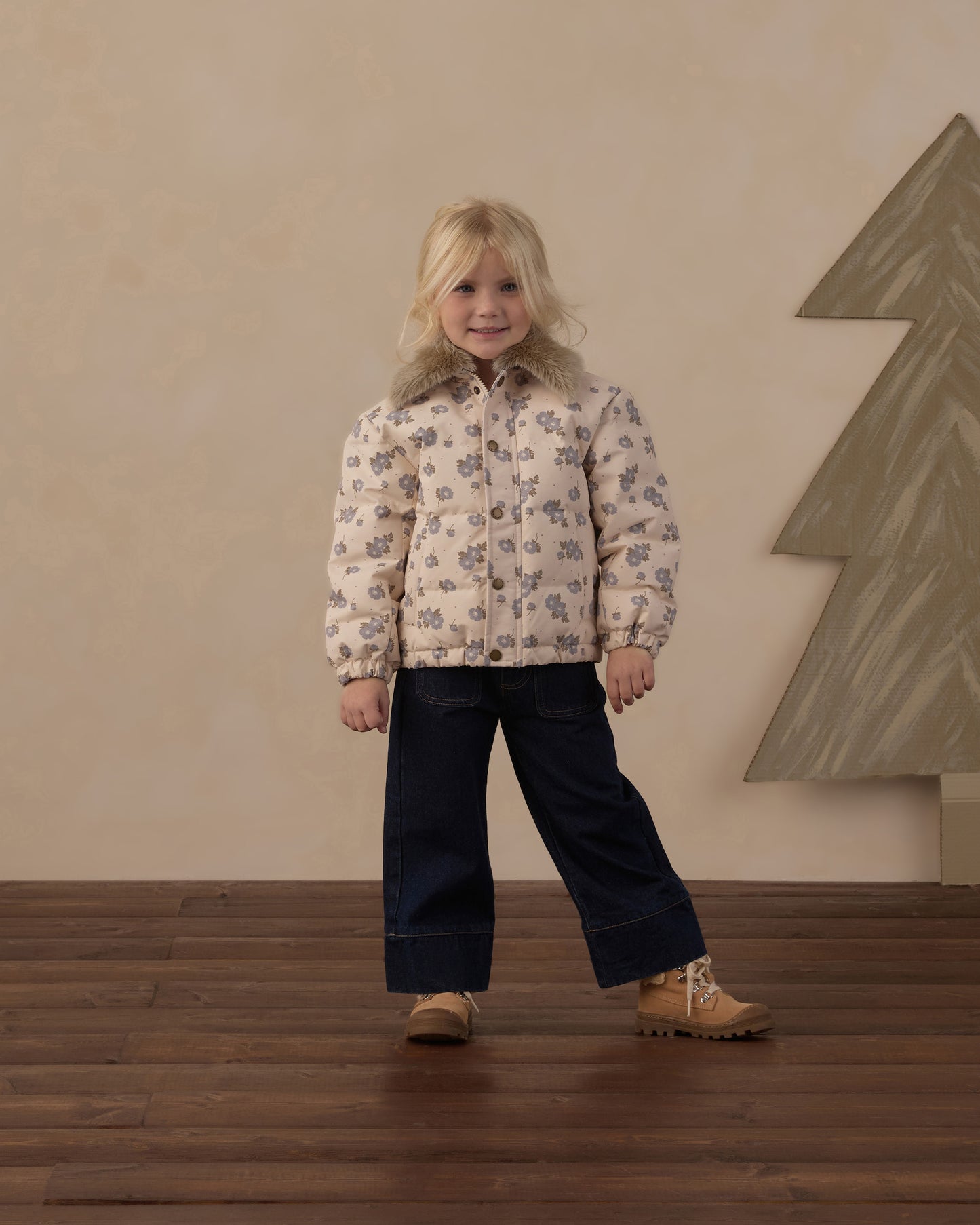 Idyllwild Jacket Blue Floral - Rylee + Cru | Kids Clothes | Trendy Baby Clothes | Modern Infant Outfits |