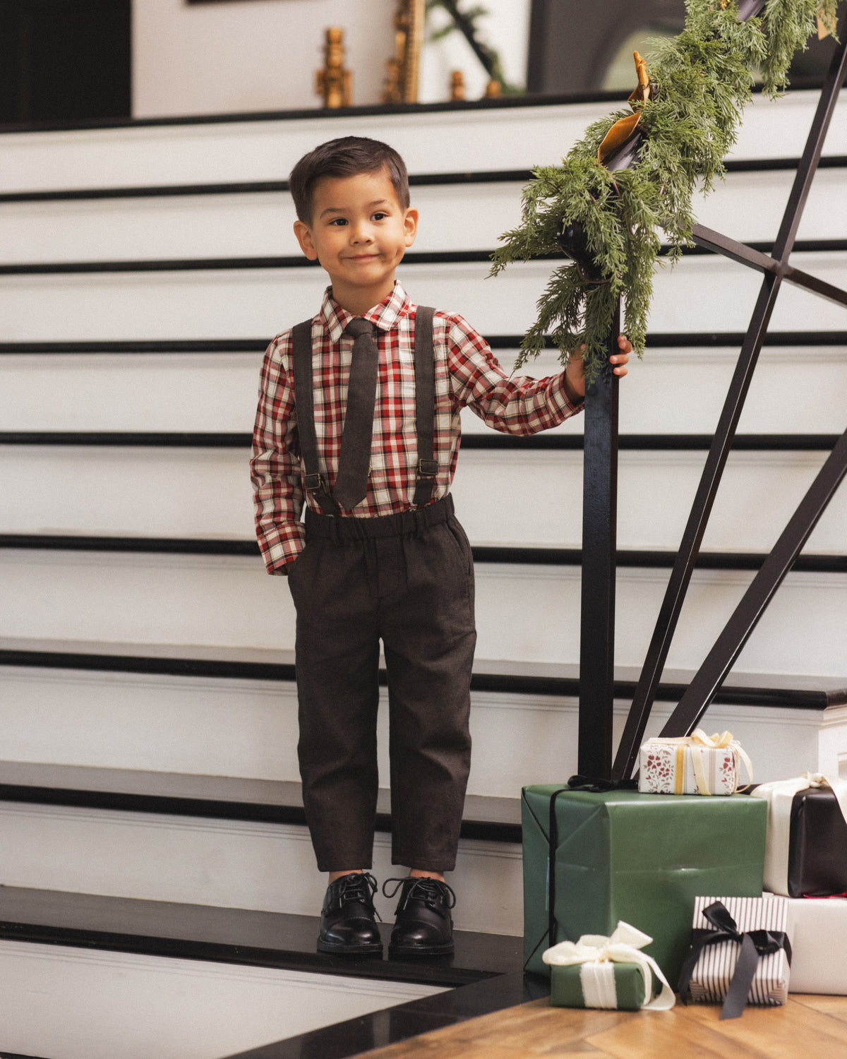 Suspender Pant Black
