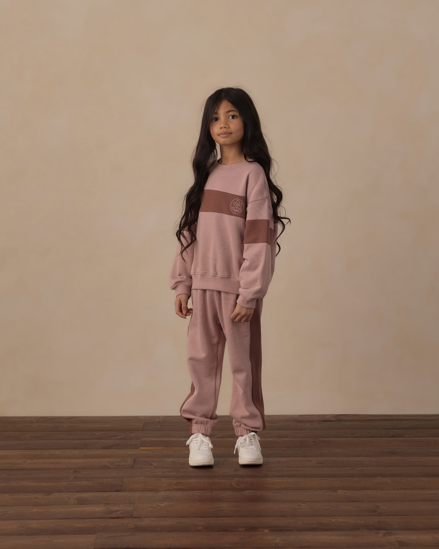 Paneled Sweatpant Rosewood - Rylee + Cru | Kids Clothes | Trendy Baby Clothes | Modern Infant Outfits |