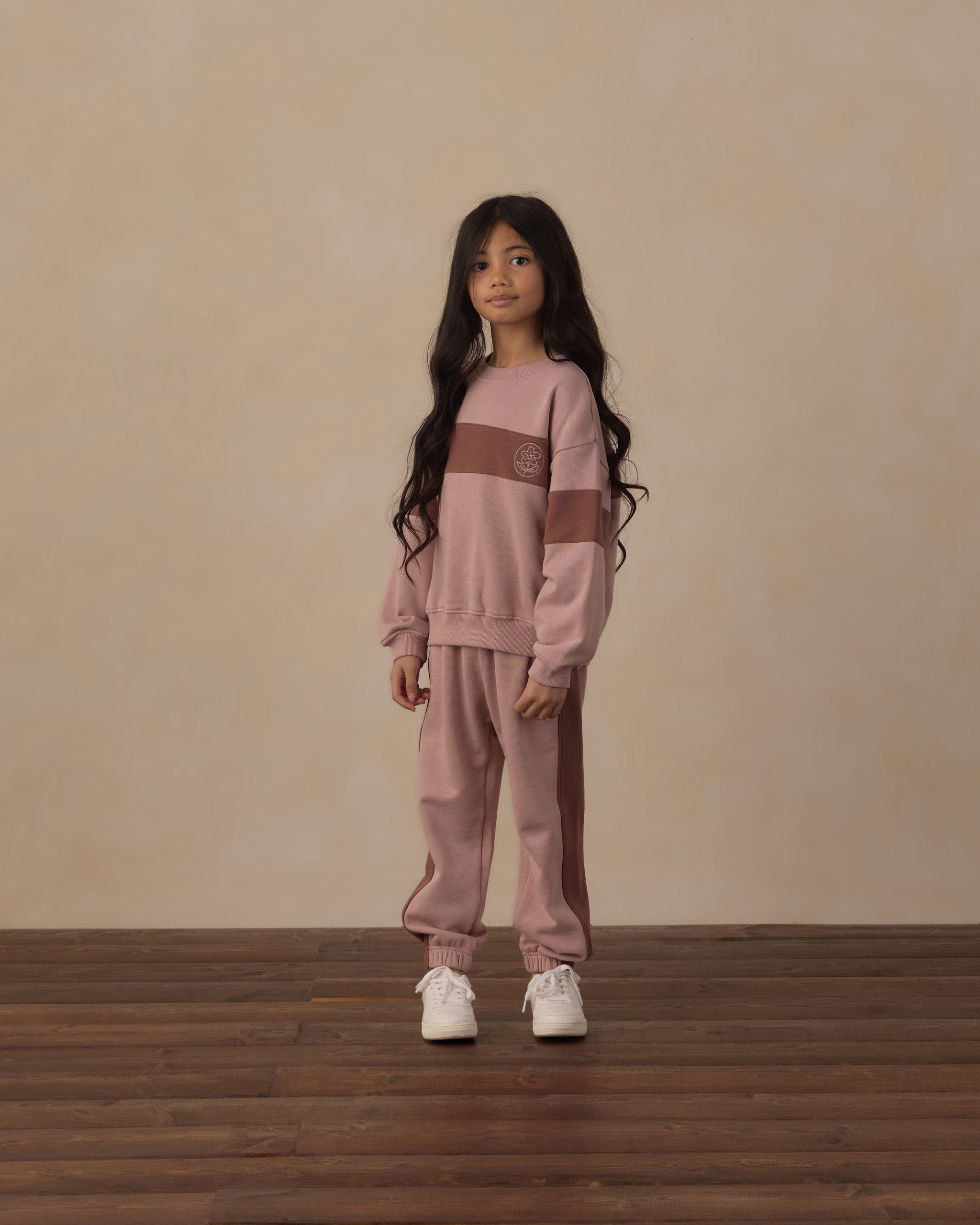 Paneled Sweatpant Rosewood - Rylee + Cru | Kids Clothes | Trendy Baby Clothes | Modern Infant Outfits |