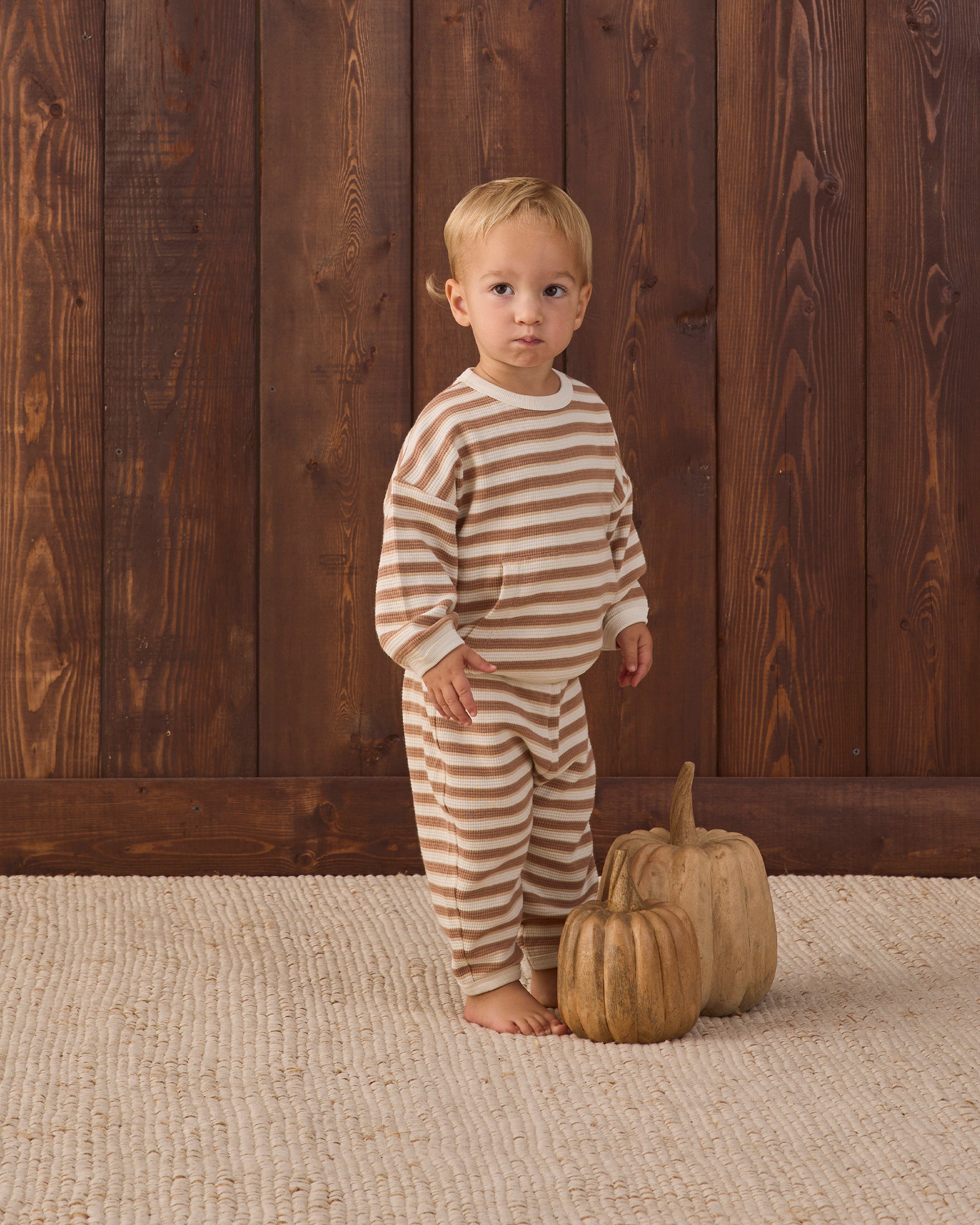 Waffle Slouch Set Spice Stripe - Rylee + Cru | Kids Clothes | Trendy Baby Clothes | Modern Infant Outfits |