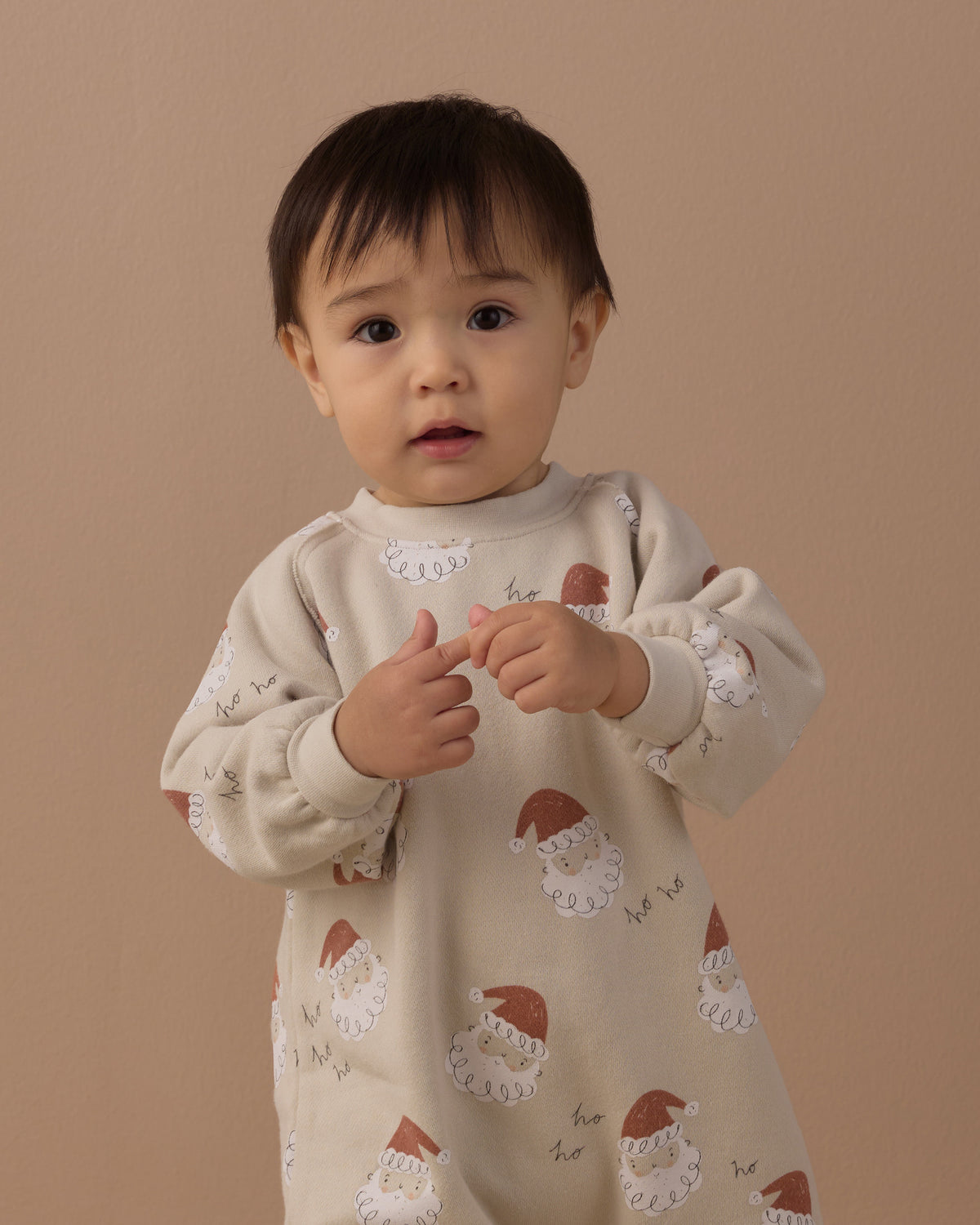 Raglan Jumpsuit Santa - Rylee + Cru | Kids Clothes | Trendy Baby Clothes | Modern Infant Outfits |