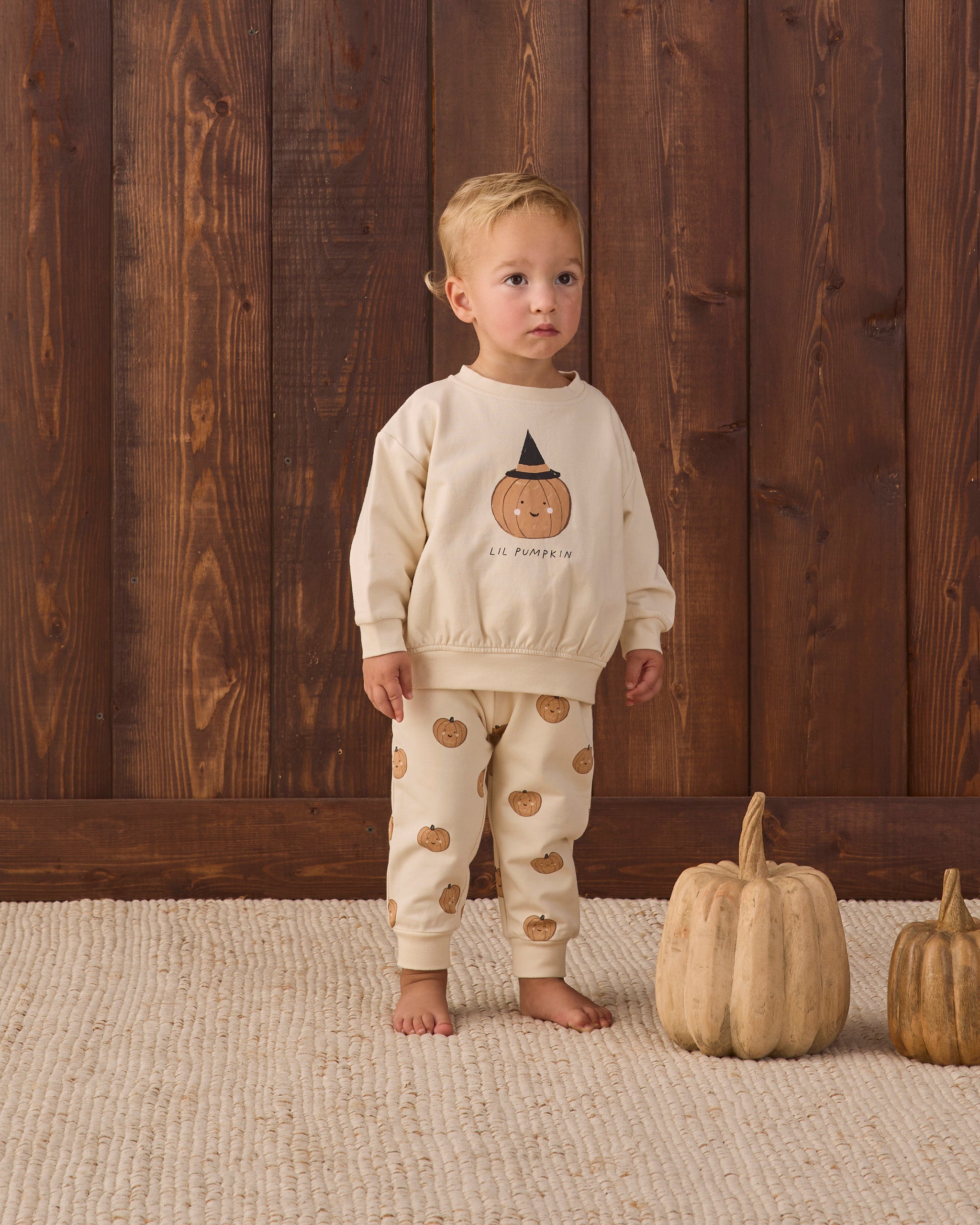Relaxed Fleece Sweatpant Pumpkins - Rylee + Cru | Kids Clothes | Trendy Baby Clothes | Modern Infant Outfits |