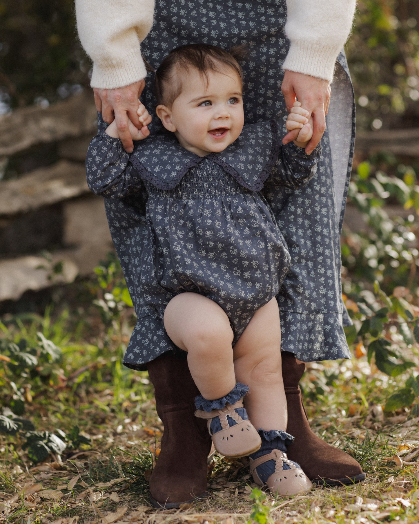 Fern Romper Heart Ditsy - Rylee + Cru | Kids Clothes | Trendy Baby Clothes | Modern Infant Outfits |