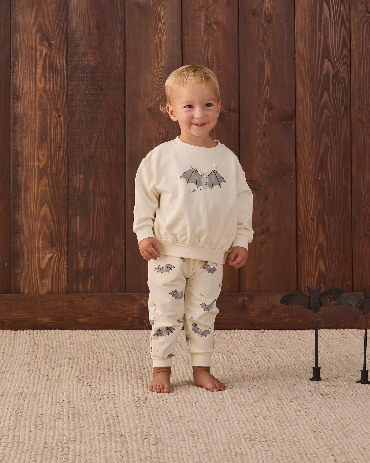 Relaxed Fleece Sweatpant Baby Bats - Rylee + Cru | Kids Clothes | Trendy Baby Clothes | Modern Infant Outfits |