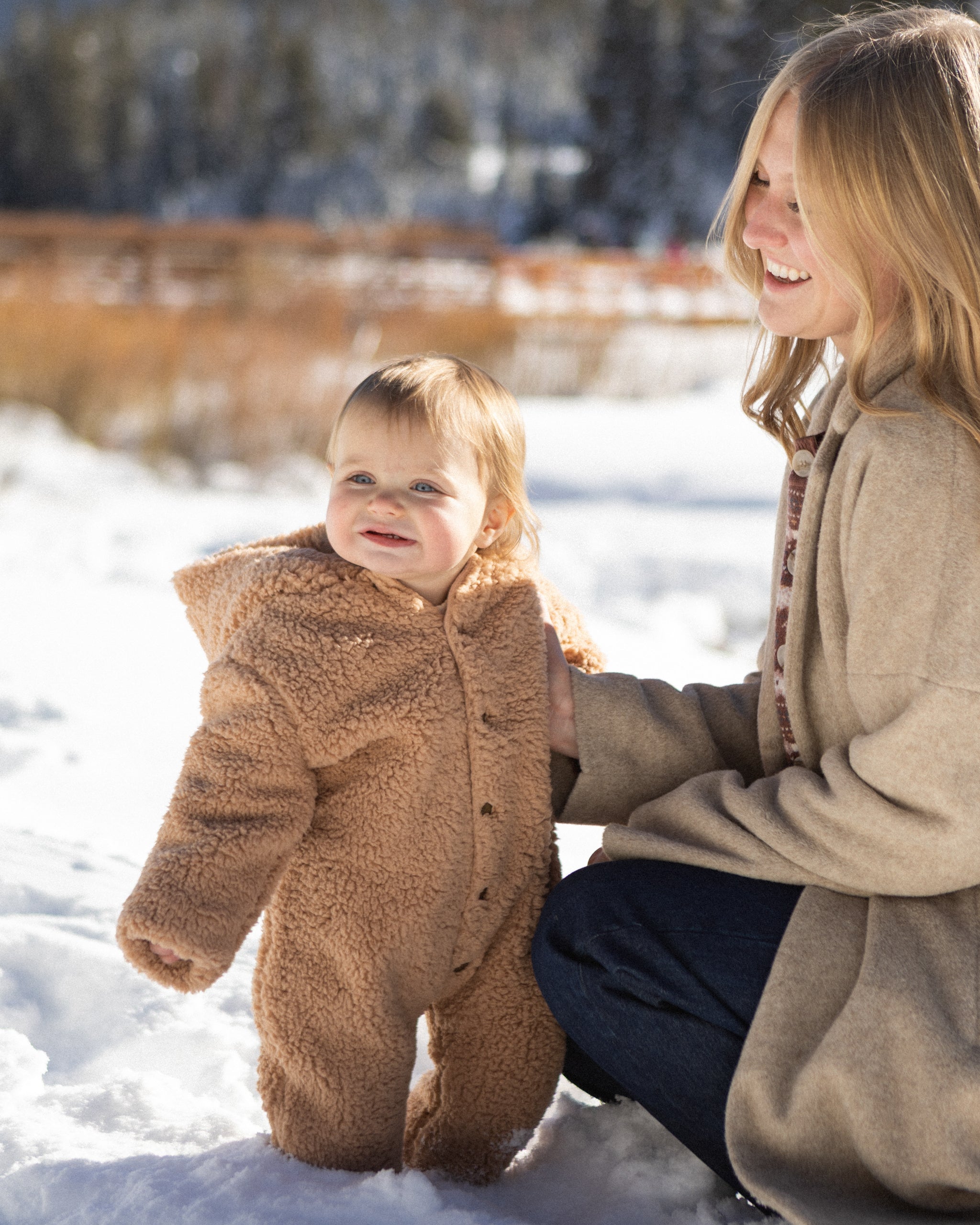 Fleece Jumpsuit Fawn - Rylee + Cru | Kids Clothes | Trendy Baby Clothes | Modern Infant Outfits |