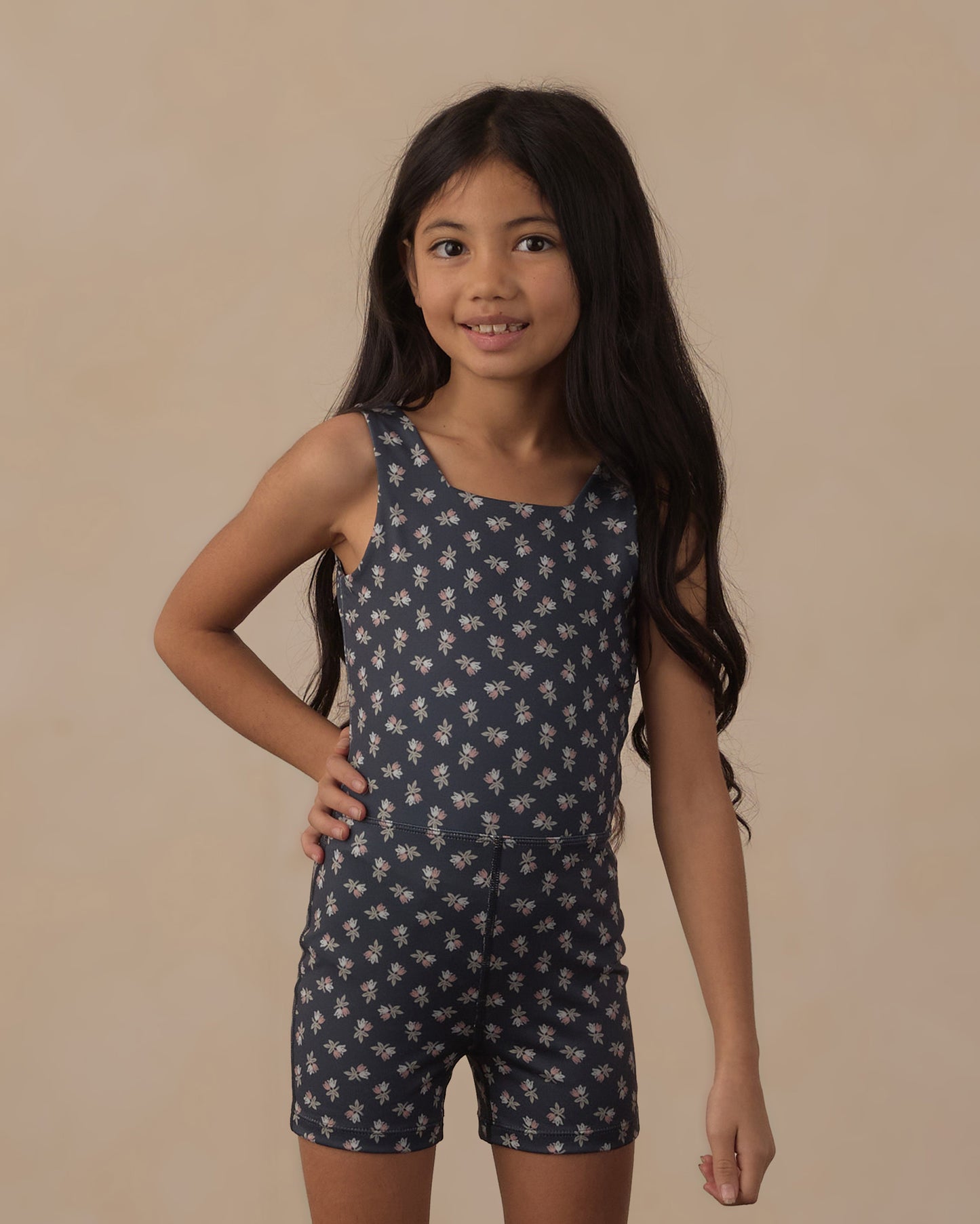Malibu Bodysuit Blue Blooms - Rylee + Cru | Kids Clothes | Trendy Baby Clothes | Modern Infant Outfits |
