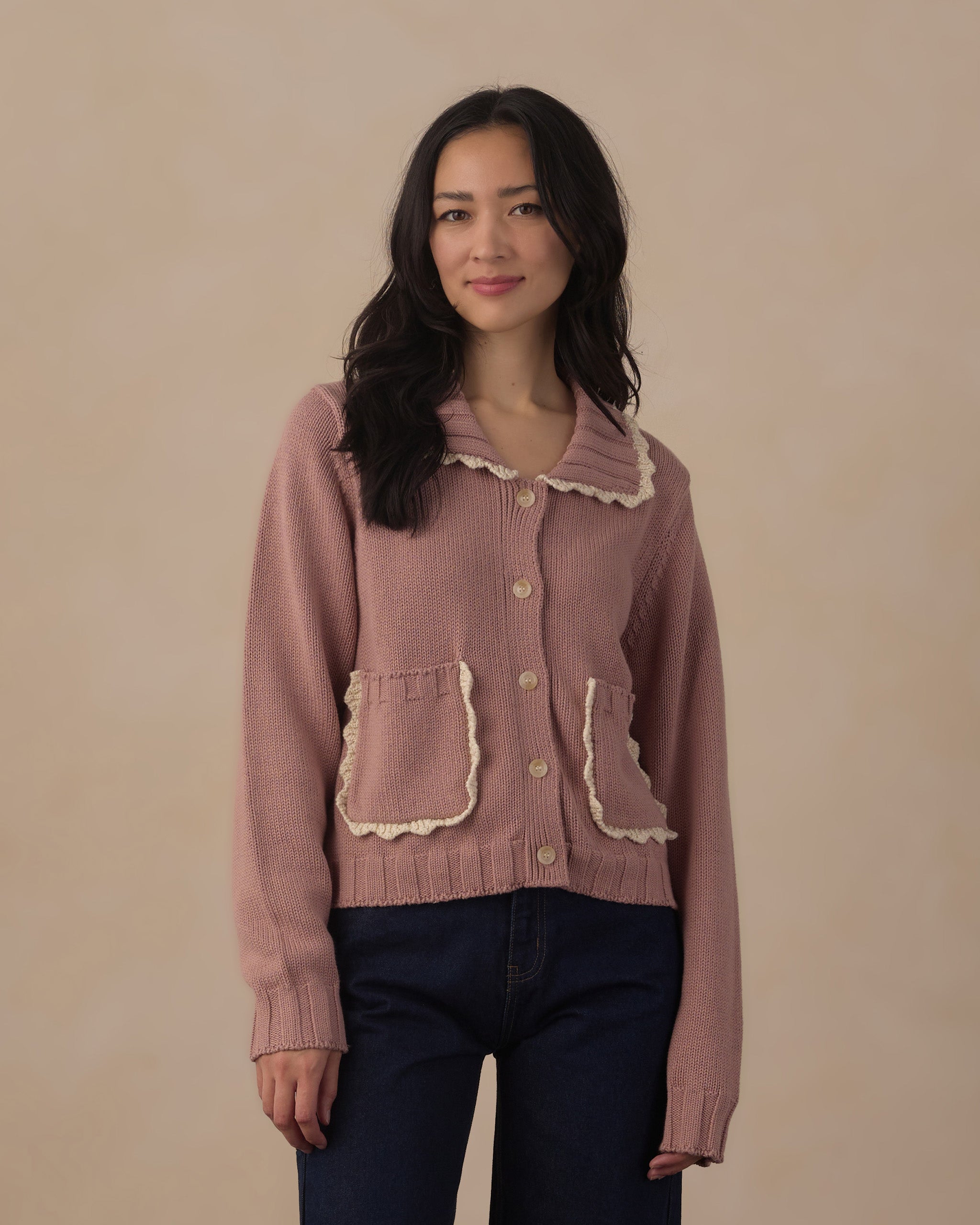 Women's Collared Cardigan Rosewood - Rylee + Cru | Kids Clothes | Trendy Baby Clothes | Modern Infant Outfits |