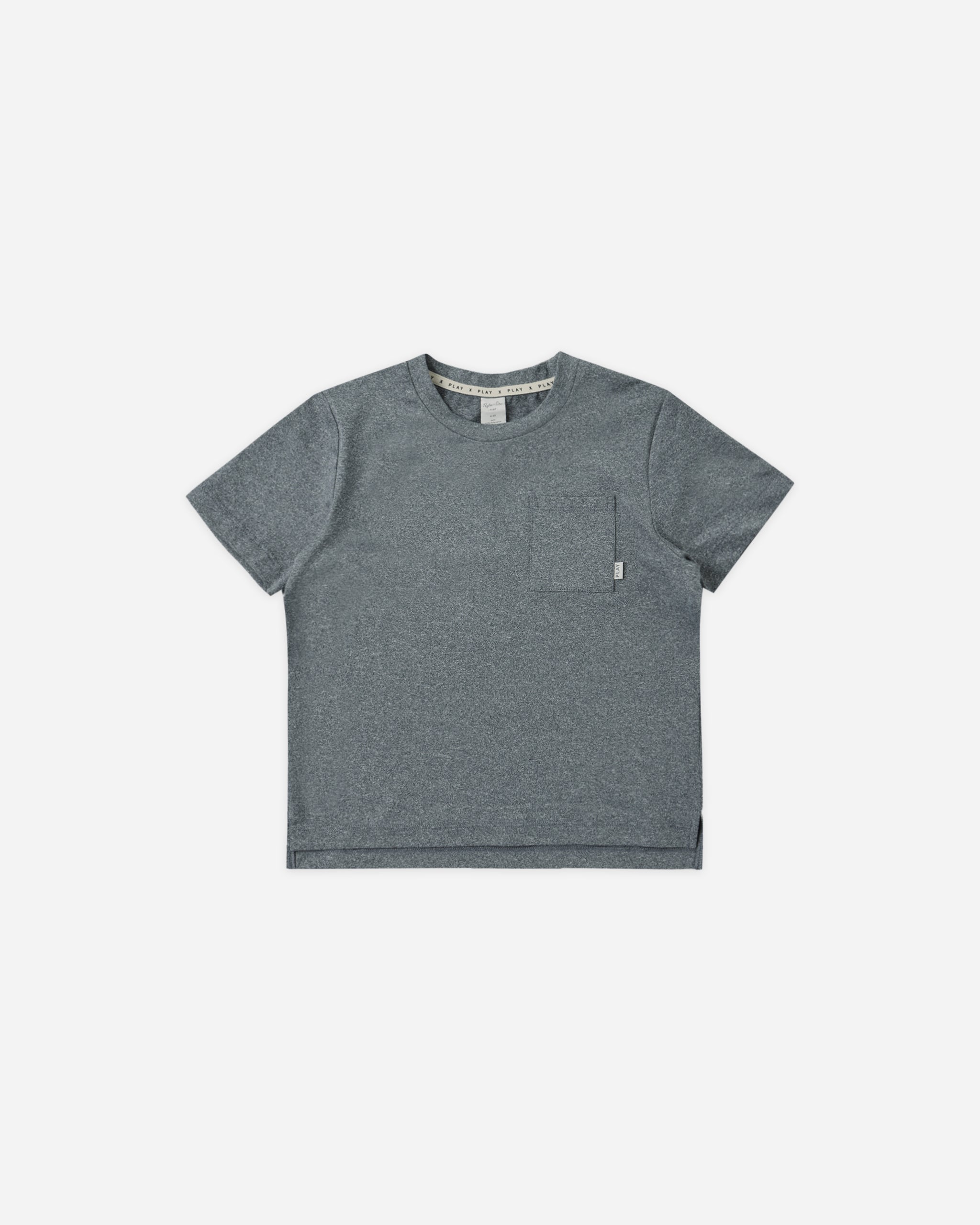 Cove Essential Pocket Tee Heathered Midnight - Rylee + Cru | Kids Clothes | Trendy Baby Clothes | Modern Infant Outfits |