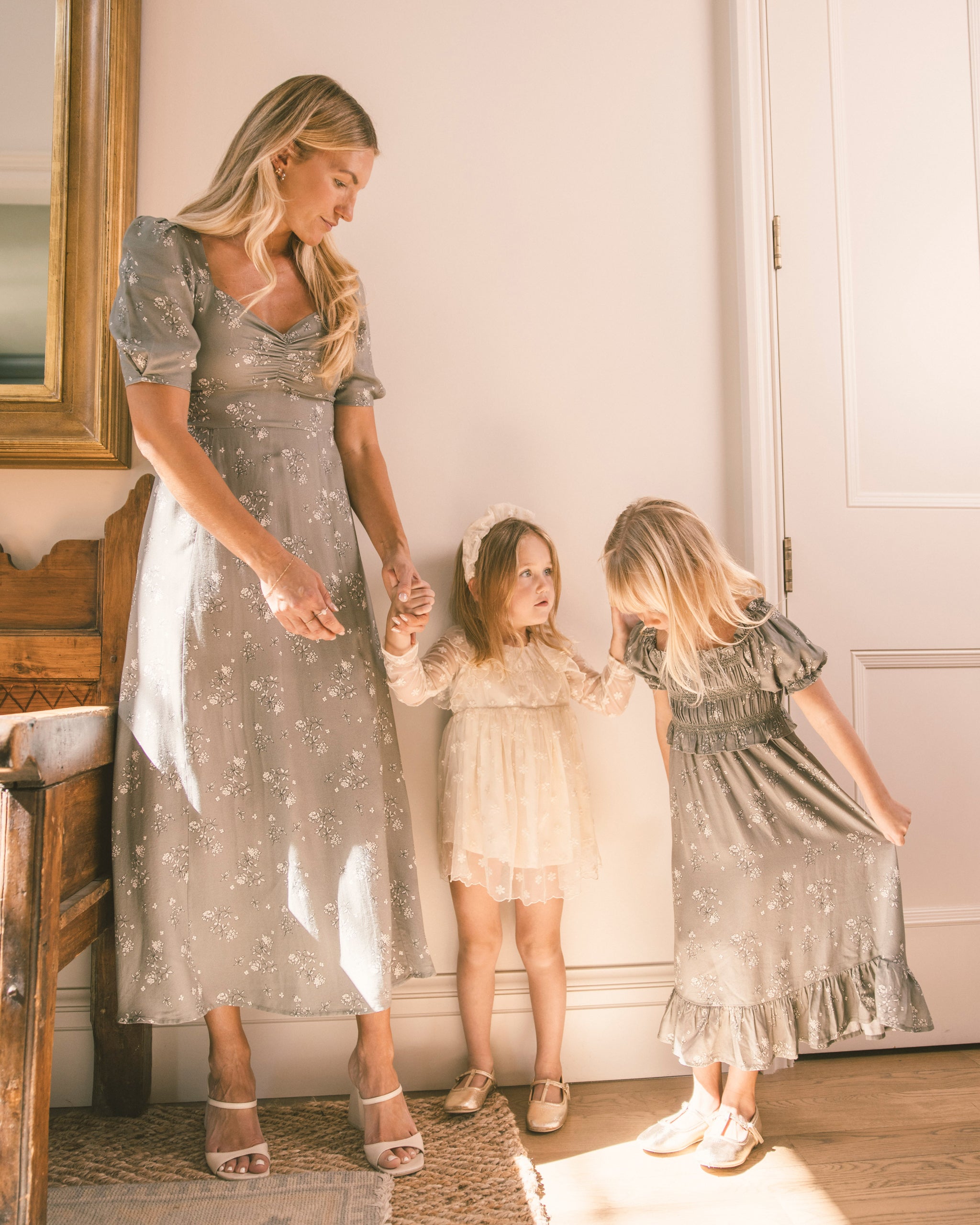 Women's Violet Dress Eucalyptus French Floral - Rylee + Cru | Kids Clothes | Trendy Baby Clothes | Modern Infant Outfits |