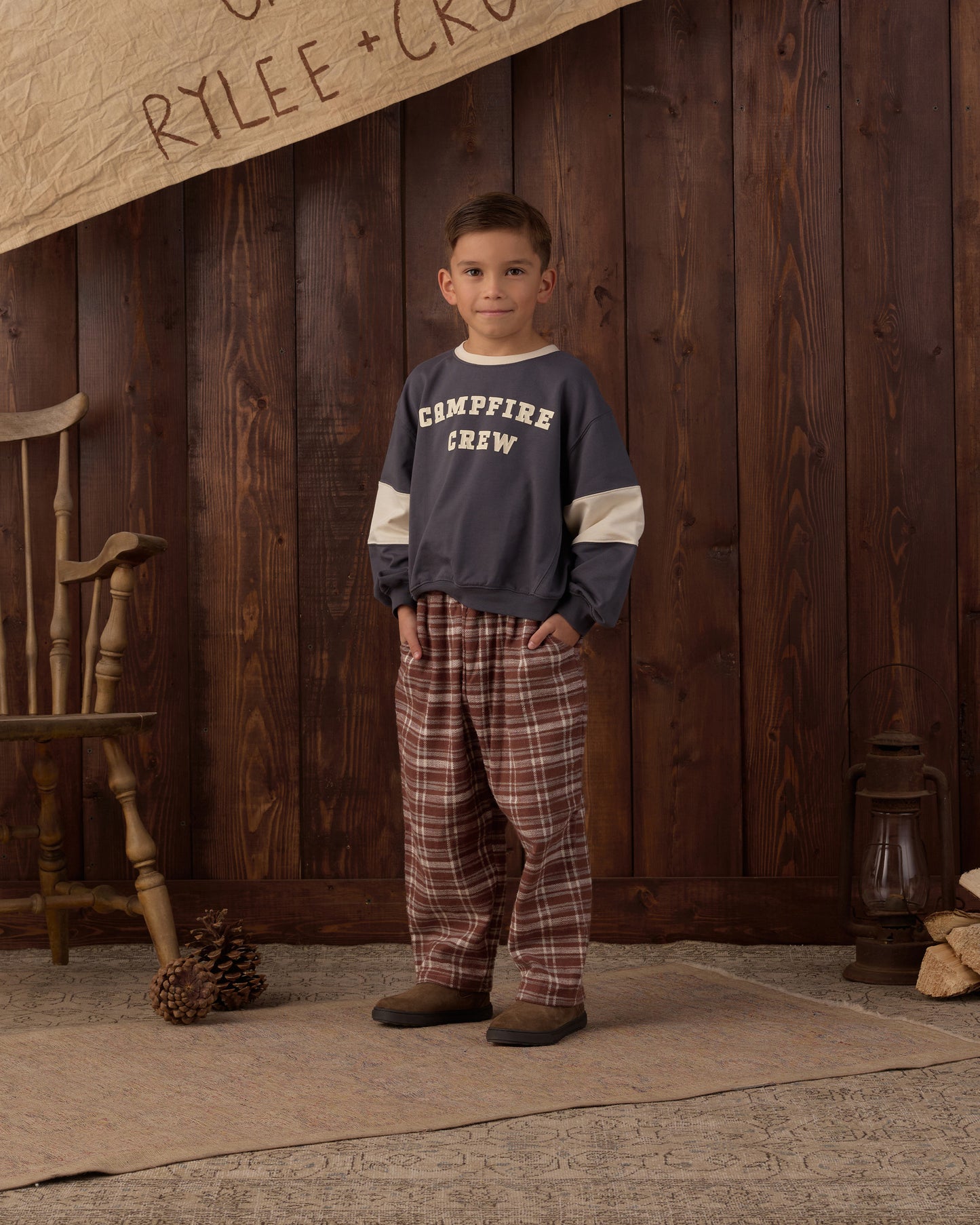 Oversized Sweatshirt Campfire Crew - Rylee + Cru | Kids Clothes | Trendy Baby Clothes | Modern Infant Outfits |