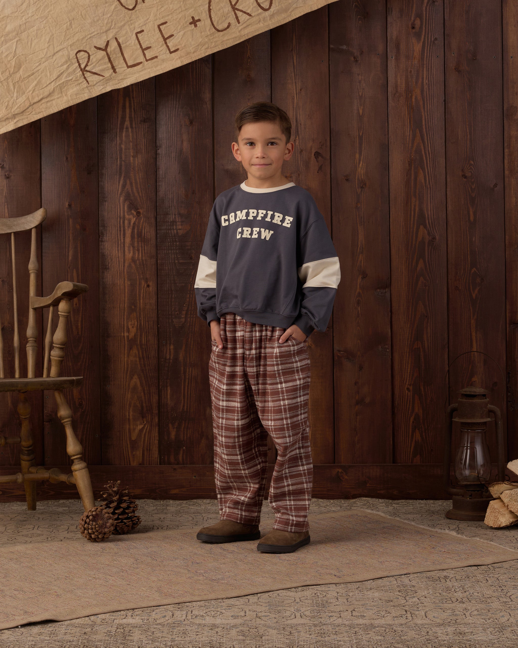 Oversized Sweatshirt Campfire Crew - Rylee + Cru | Kids Clothes | Trendy Baby Clothes | Modern Infant Outfits |