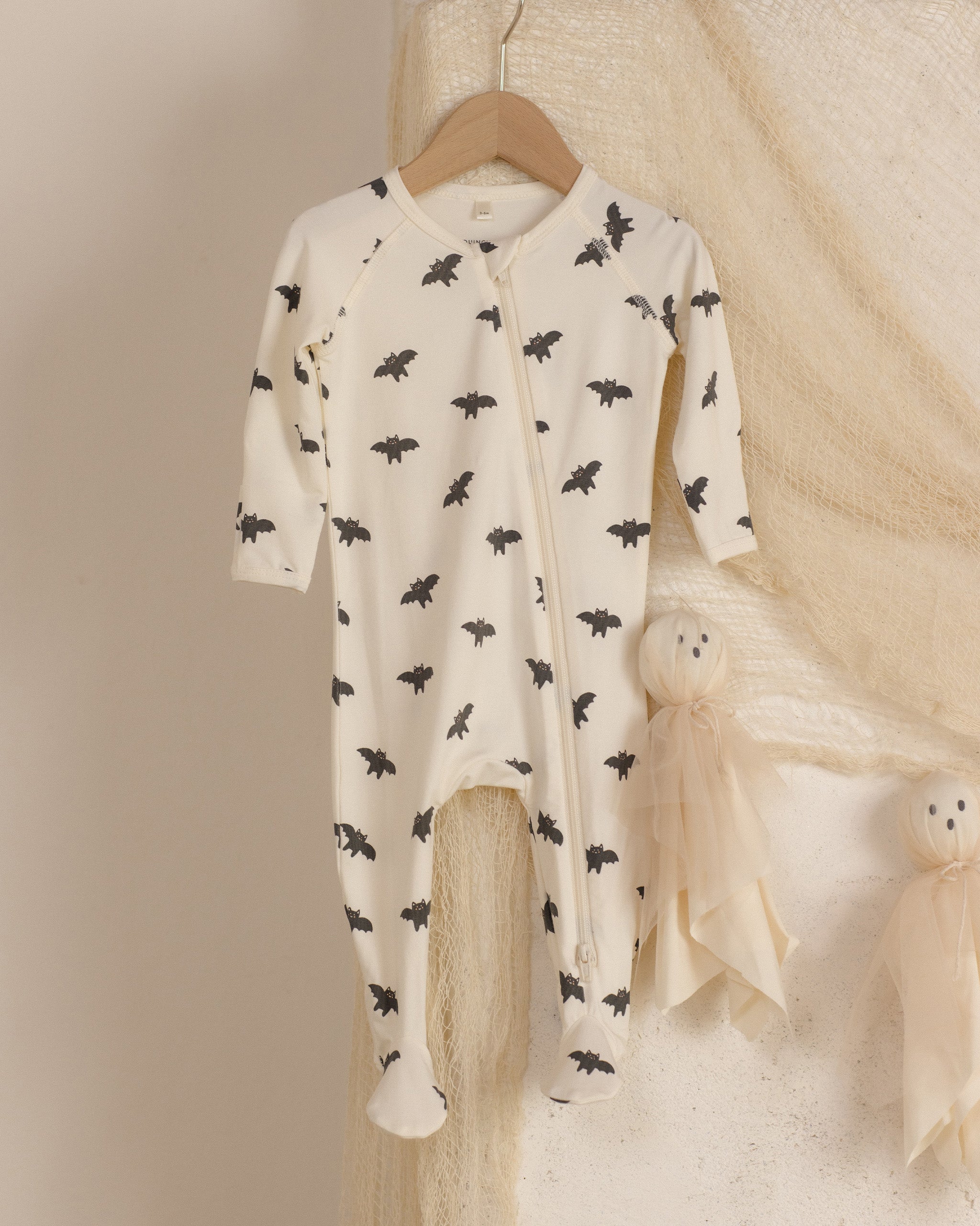 Bamboo Zip Footie Bats - Rylee + Cru | Kids Clothes | Trendy Baby Clothes | Modern Infant Outfits |