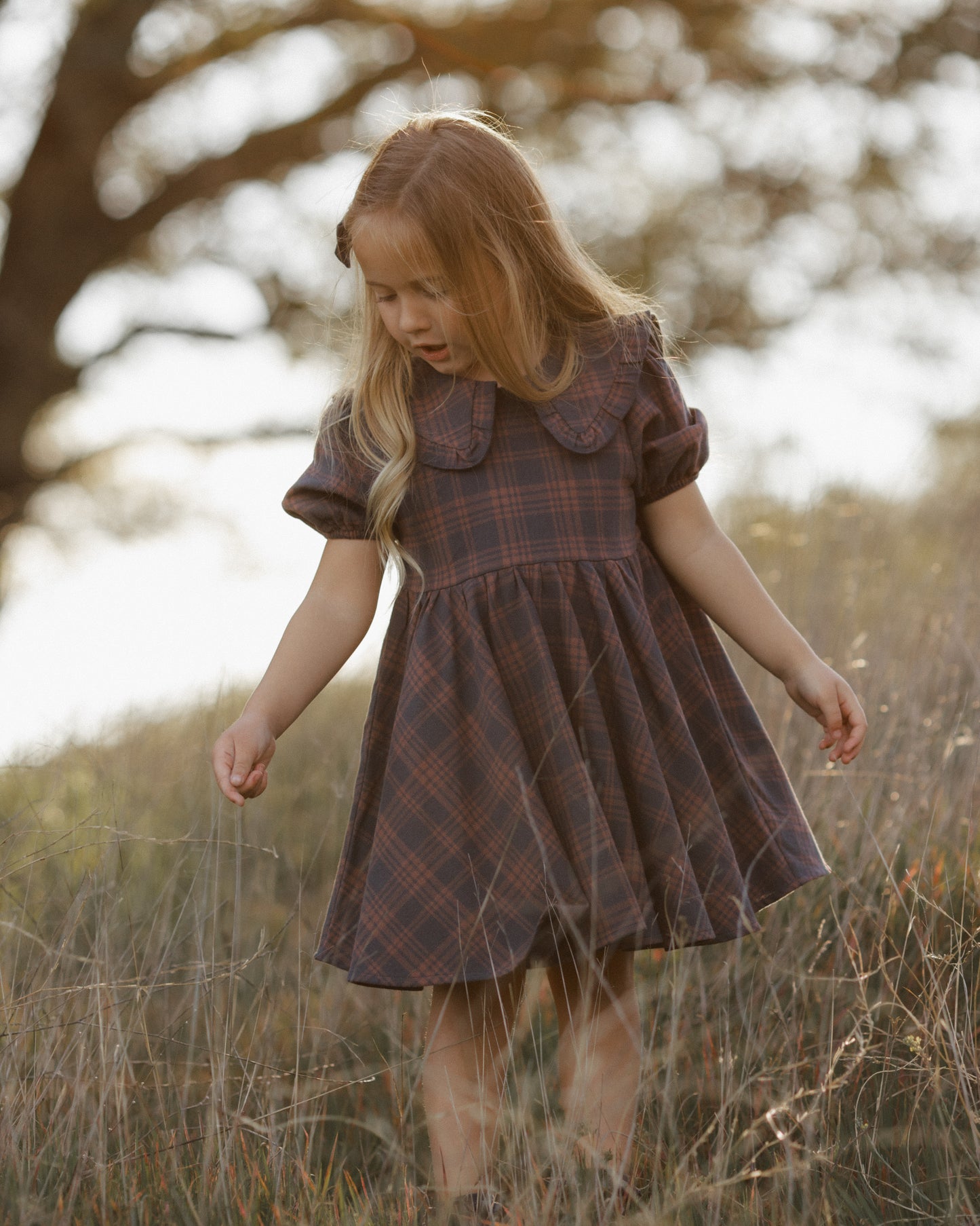 Camille Dress Midnight Plaid - Rylee + Cru | Kids Clothes | Trendy Baby Clothes | Modern Infant Outfits |