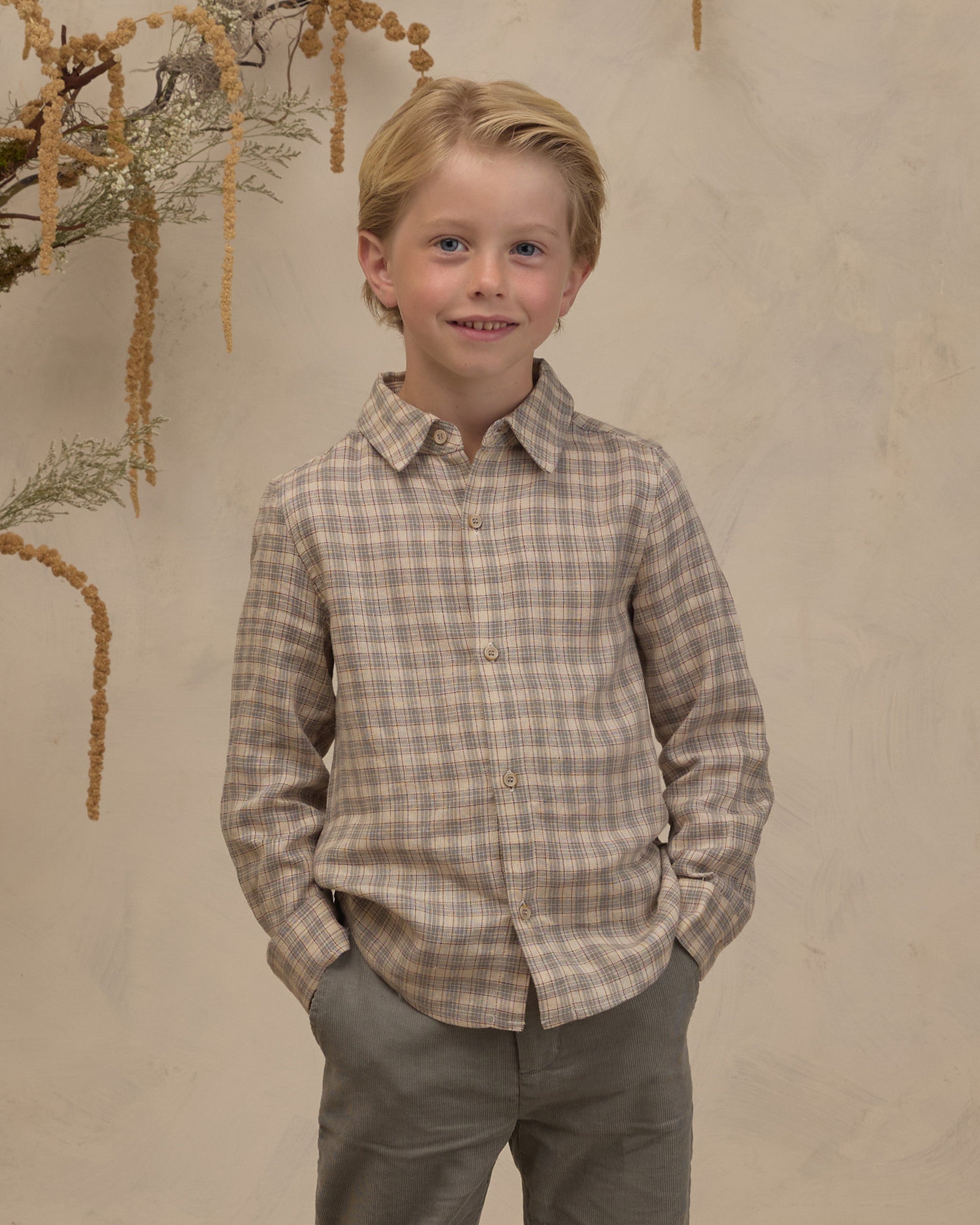 Harrison Button Down Fall Plaid - Rylee + Cru | Kids Clothes | Trendy Baby Clothes | Modern Infant Outfits |