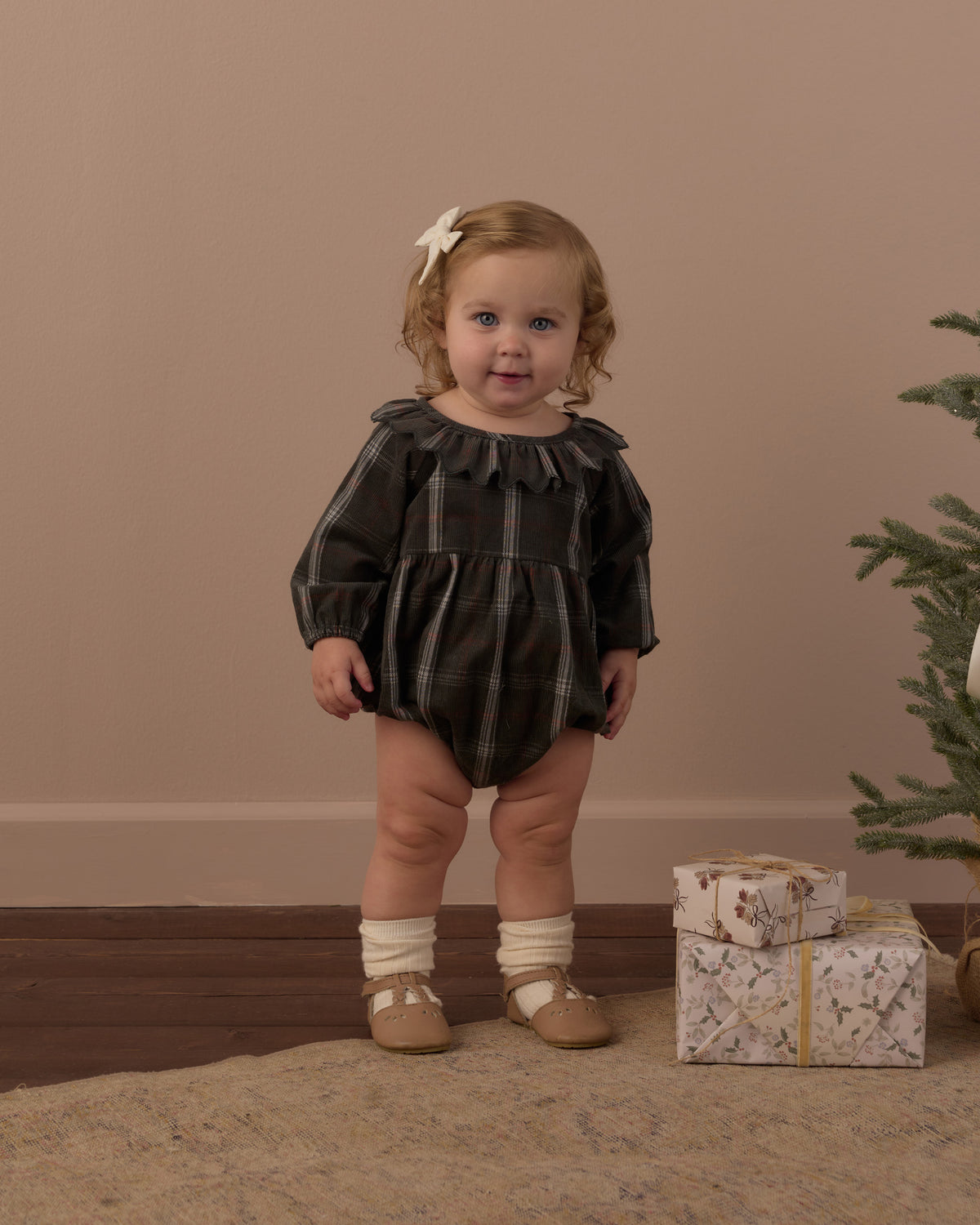 Freya Romper Holiday Plaid - Rylee + Cru | Kids Clothes | Trendy Baby Clothes | Modern Infant Outfits |