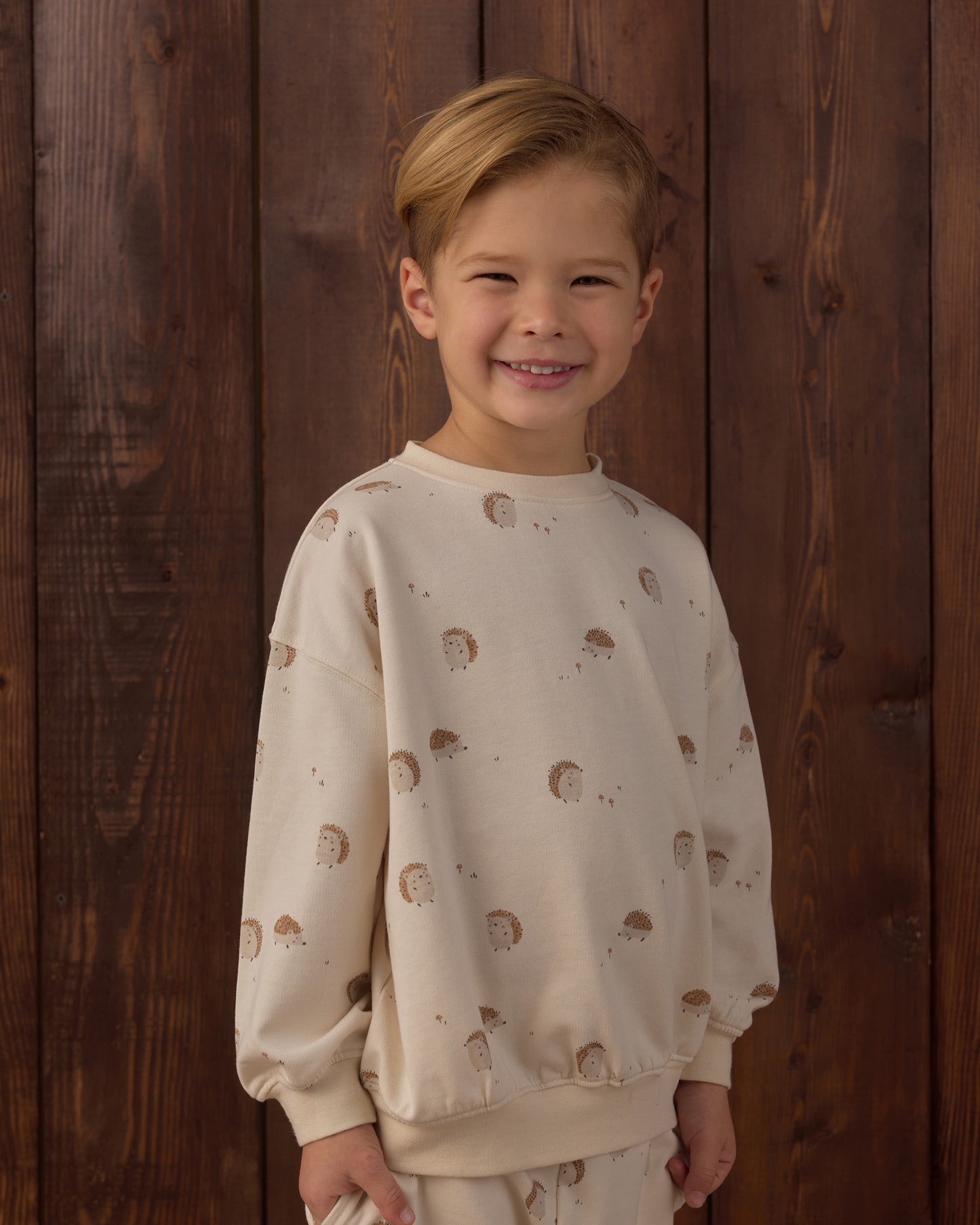 Relaxed Sweatshirt Hedgehog - Rylee + Cru | Kids Clothes | Trendy Baby Clothes | Modern Infant Outfits |