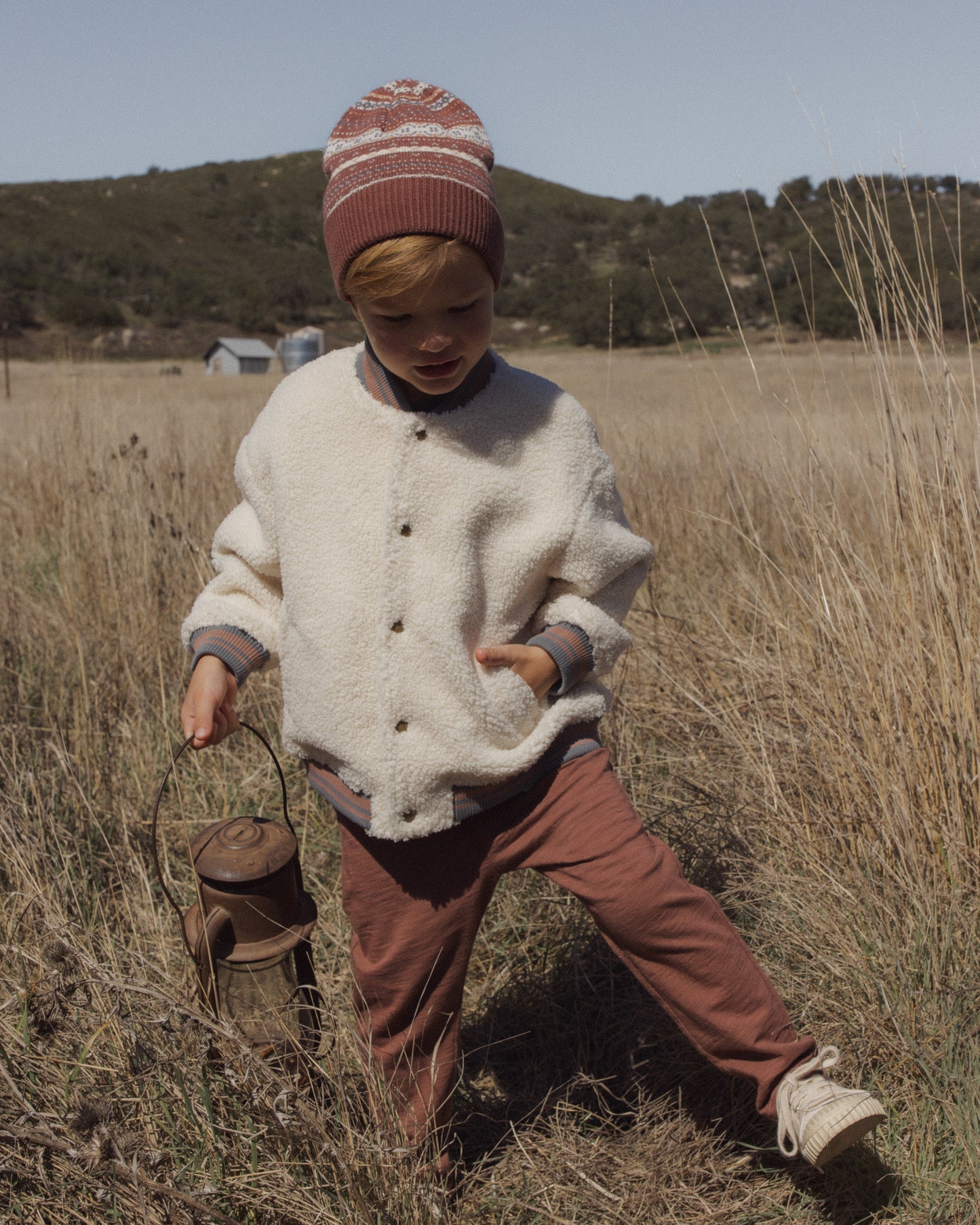 Sherpa Bomber Natural - Rylee + Cru | Kids Clothes | Trendy Baby Clothes | Modern Infant Outfits |