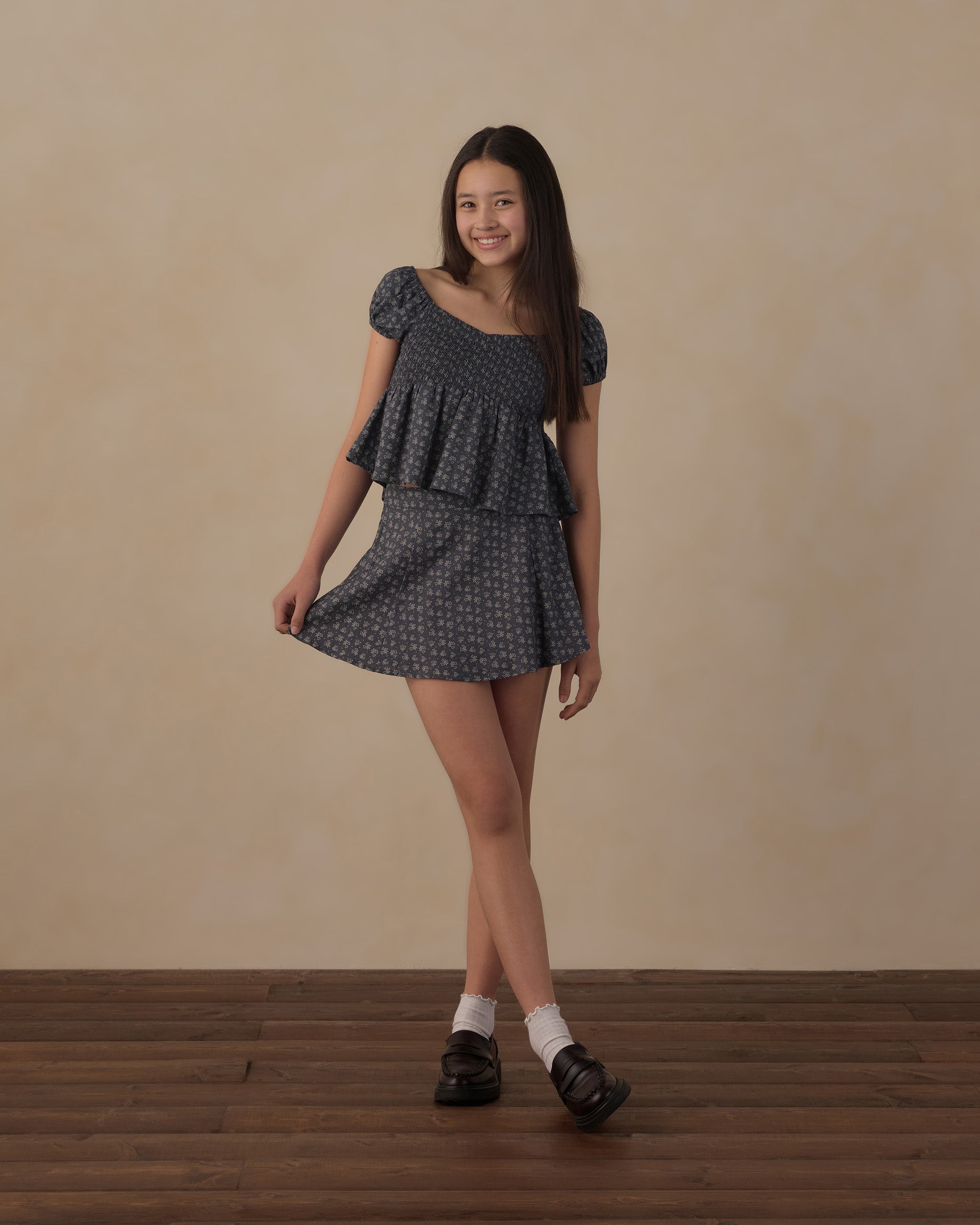 Teen Rachel Skirt Heart Ditsy - Rylee + Cru | Kids Clothes | Trendy Baby Clothes | Modern Infant Outfits |