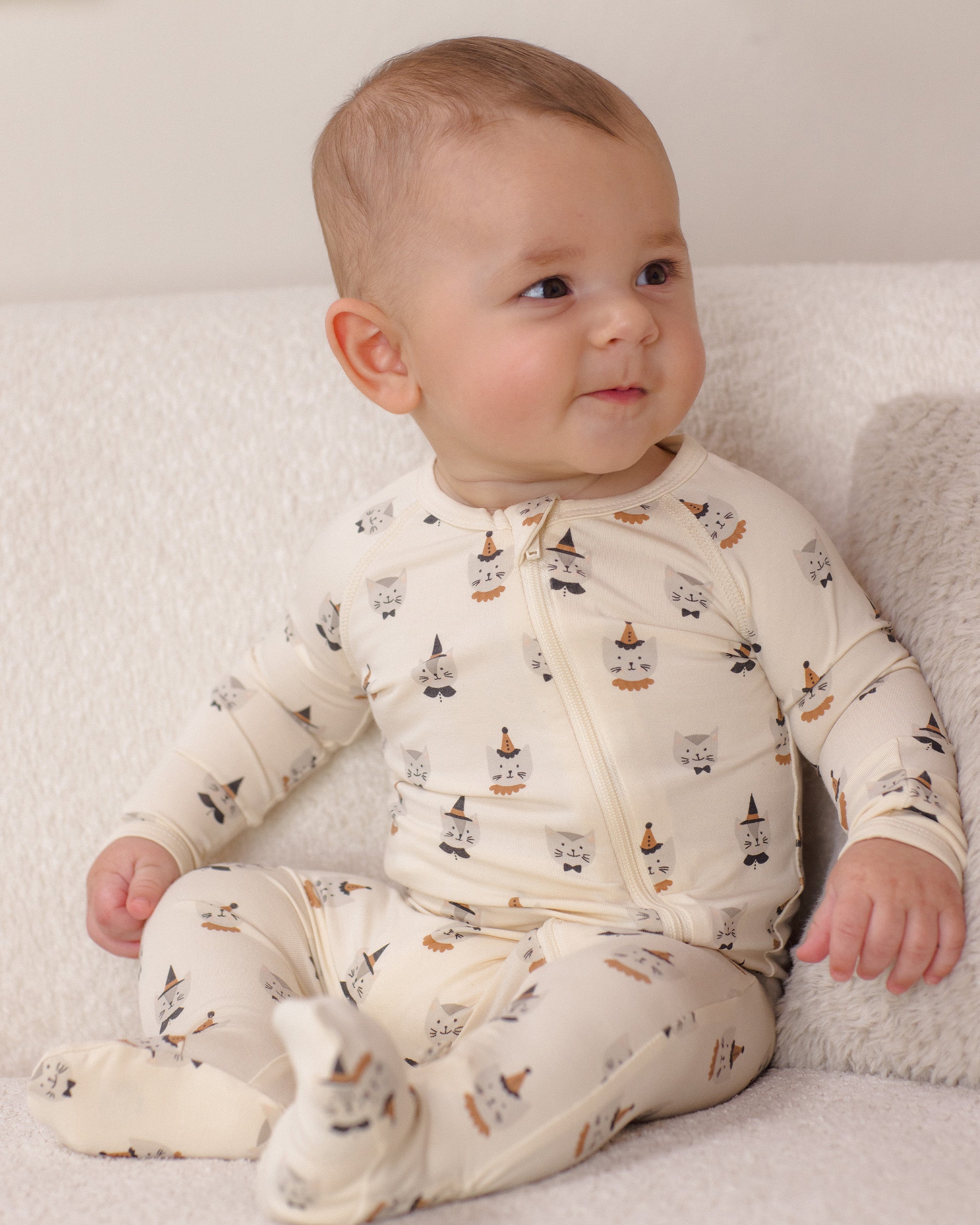 Bamboo Zip Footie Costume Kittens - Rylee + Cru | Kids Clothes | Trendy Baby Clothes | Modern Infant Outfits |