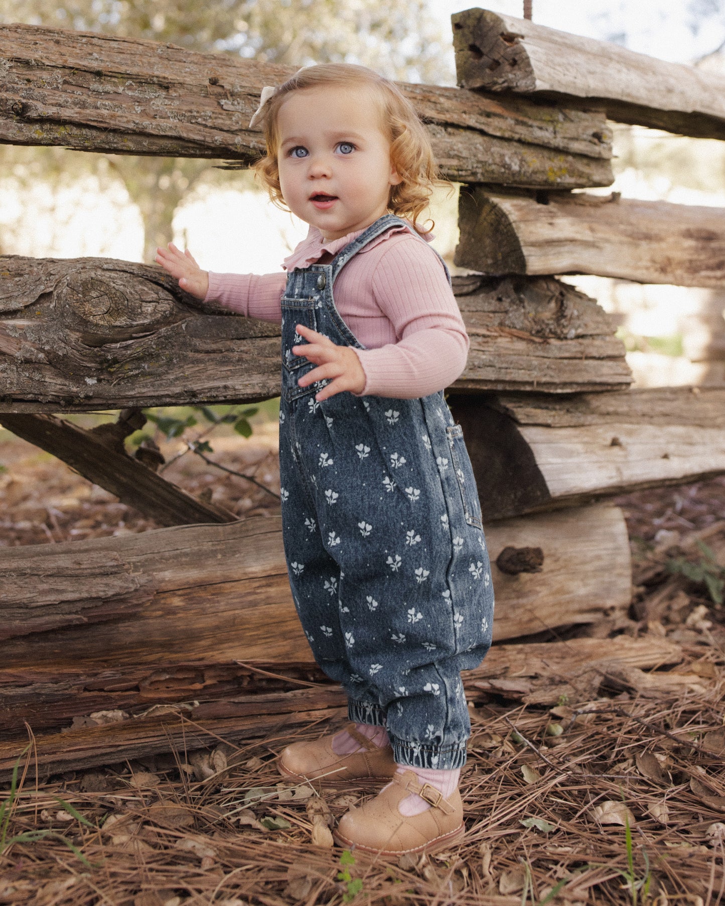 Vintage Overall Heart Ditsy - Rylee + Cru | Kids Clothes | Trendy Baby Clothes | Modern Infant Outfits |