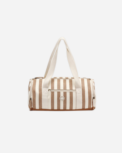Duffle Bag Fawn Pinstripe - Rylee + Cru | Kids Clothes | Trendy Baby Clothes | Modern Infant Outfits |