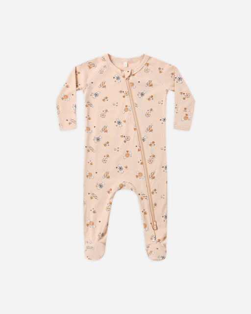 Bamboo Zip Footie Candy - Rylee + Cru | Kids Clothes | Trendy Baby Clothes | Modern Infant Outfits |