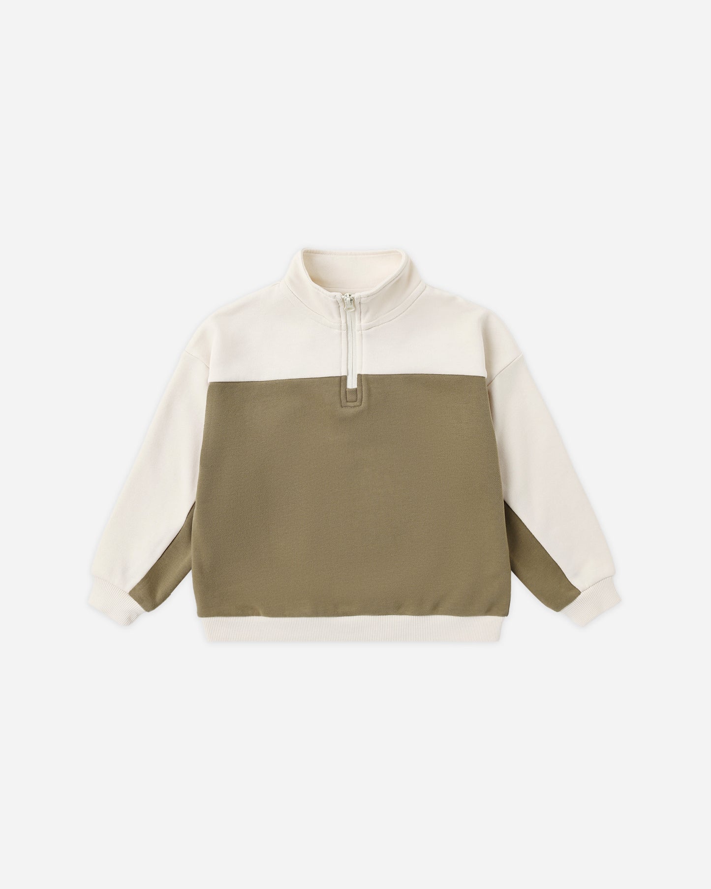 Quarter Zip Crew Olive - Rylee + Cru | Kids Clothes | Trendy Baby Clothes | Modern Infant Outfits |