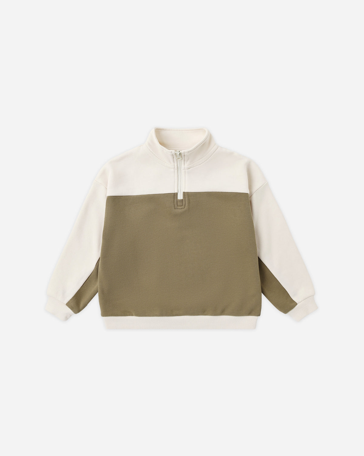 Quarter Zip Crew Olive - Rylee + Cru | Kids Clothes | Trendy Baby Clothes | Modern Infant Outfits |