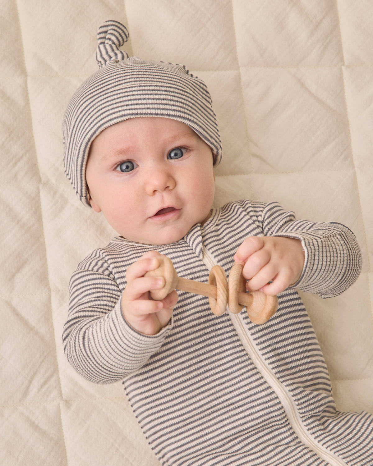 Waffle Sleep Set Midnight Microstripe - Rylee + Cru | Kids Clothes | Trendy Baby Clothes | Modern Infant Outfits |