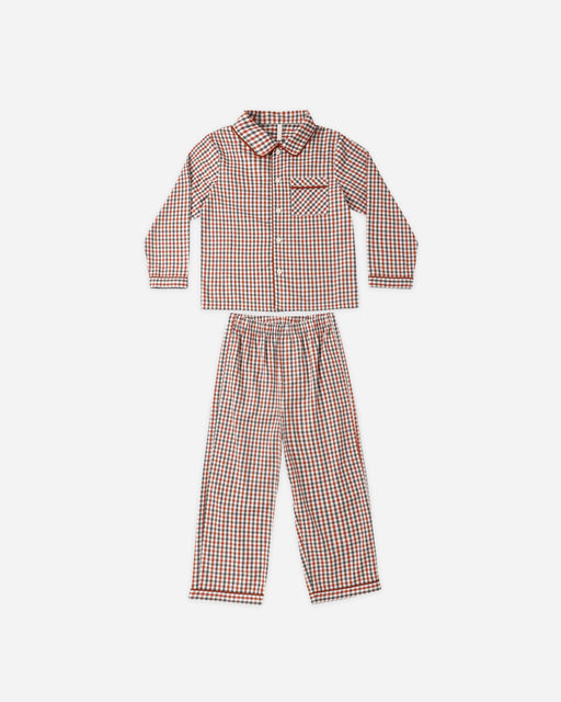Long Sleeve Pajamas Holiday Gingham - Rylee + Cru | Kids Clothes | Trendy Baby Clothes | Modern Infant Outfits |
