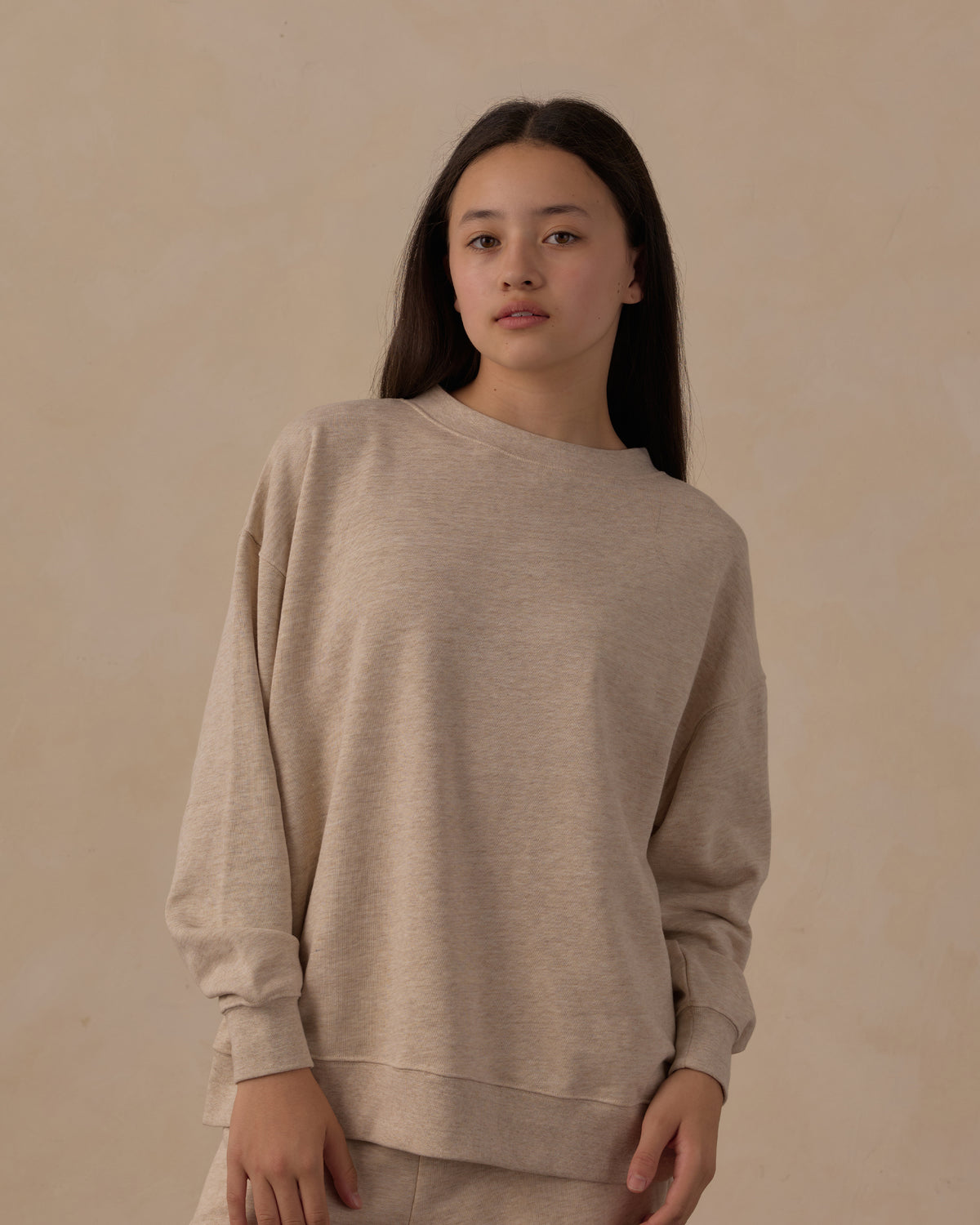 Teen Oversized Sweatshirt Heathered Ash - Rylee + Cru | Kids Clothes | Trendy Baby Clothes | Modern Infant Outfits |