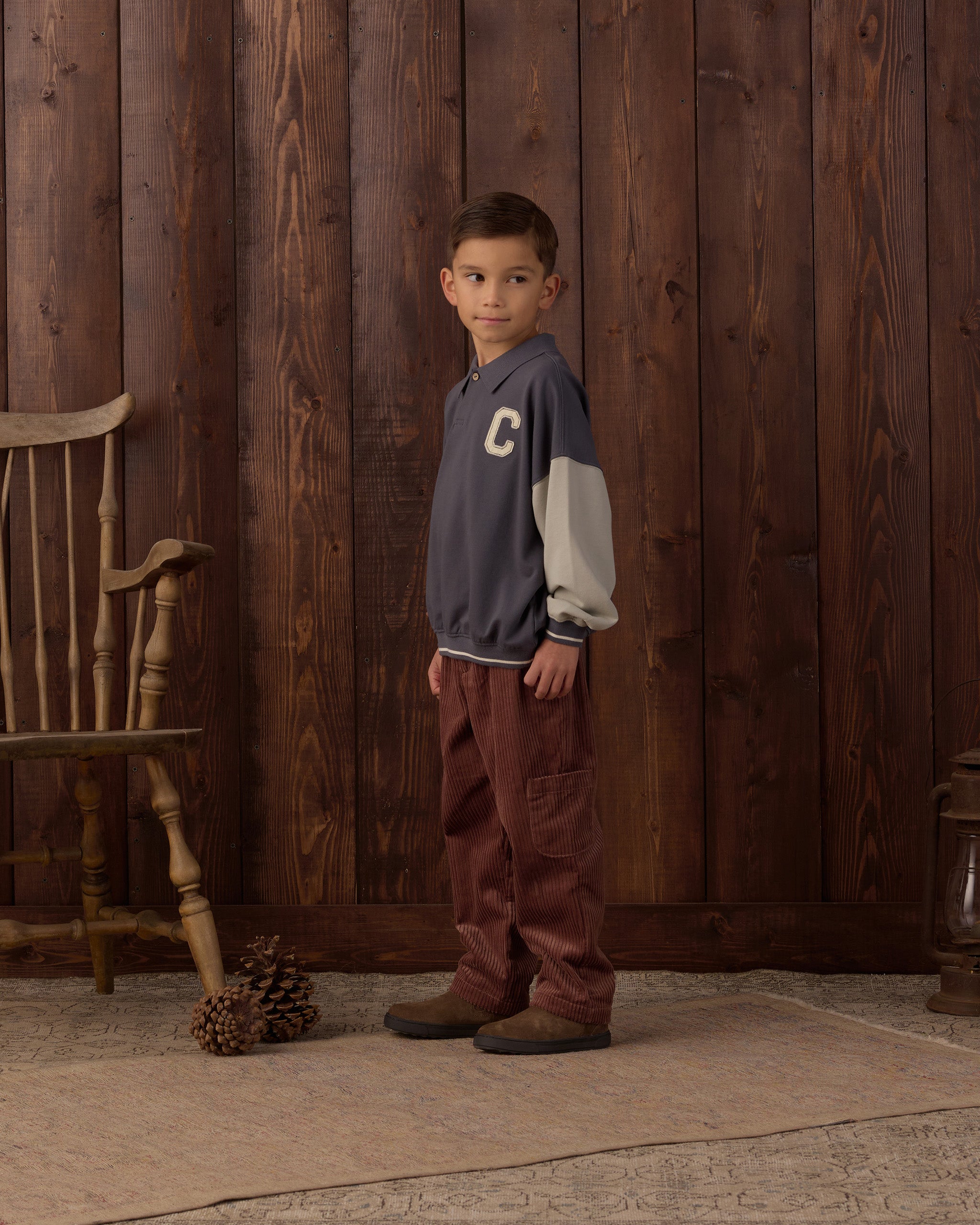 Collared Sweatshirt Color Block - Rylee + Cru | Kids Clothes | Trendy Baby Clothes | Modern Infant Outfits |