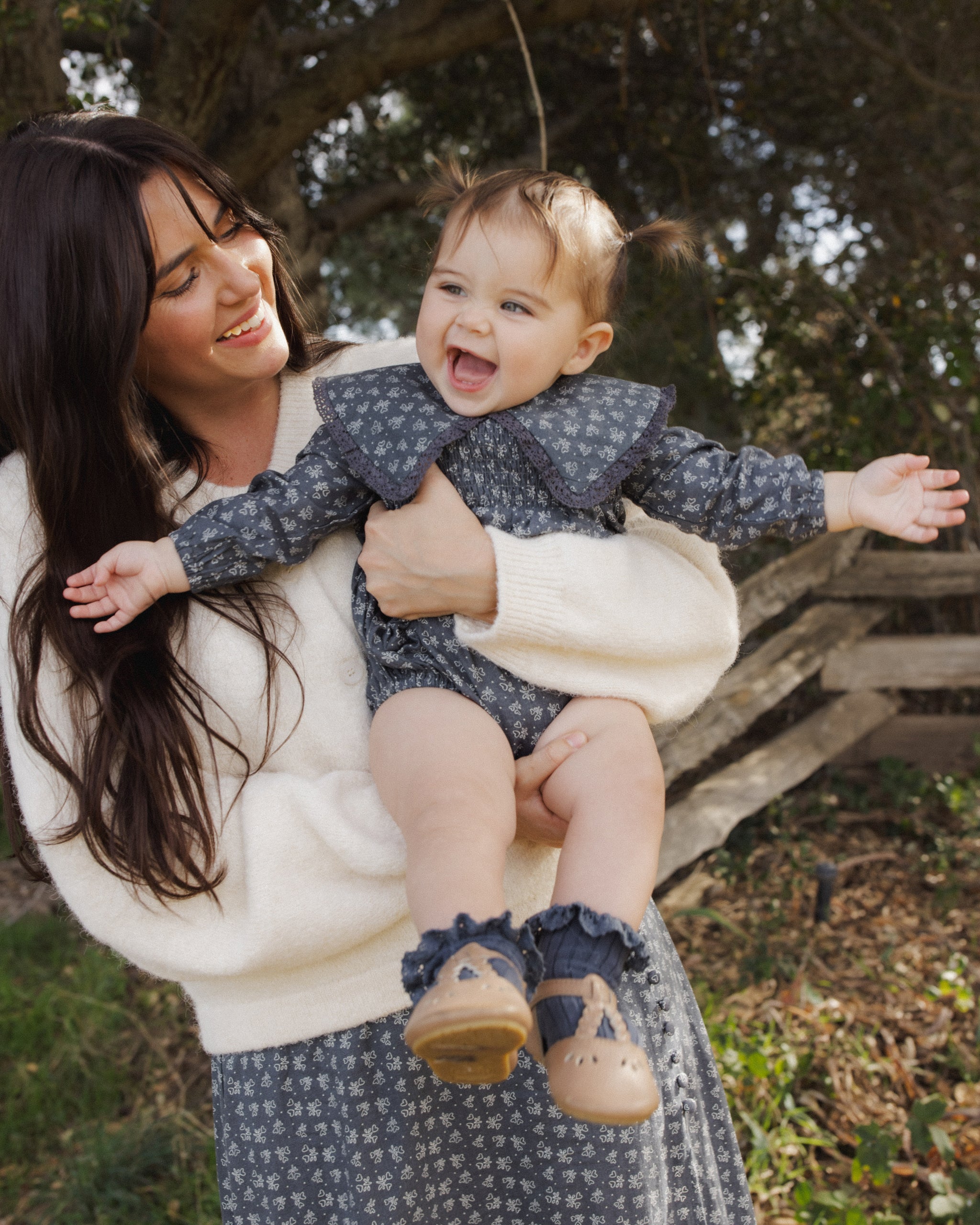 Fern Romper Heart Ditsy - Rylee + Cru | Kids Clothes | Trendy Baby Clothes | Modern Infant Outfits |