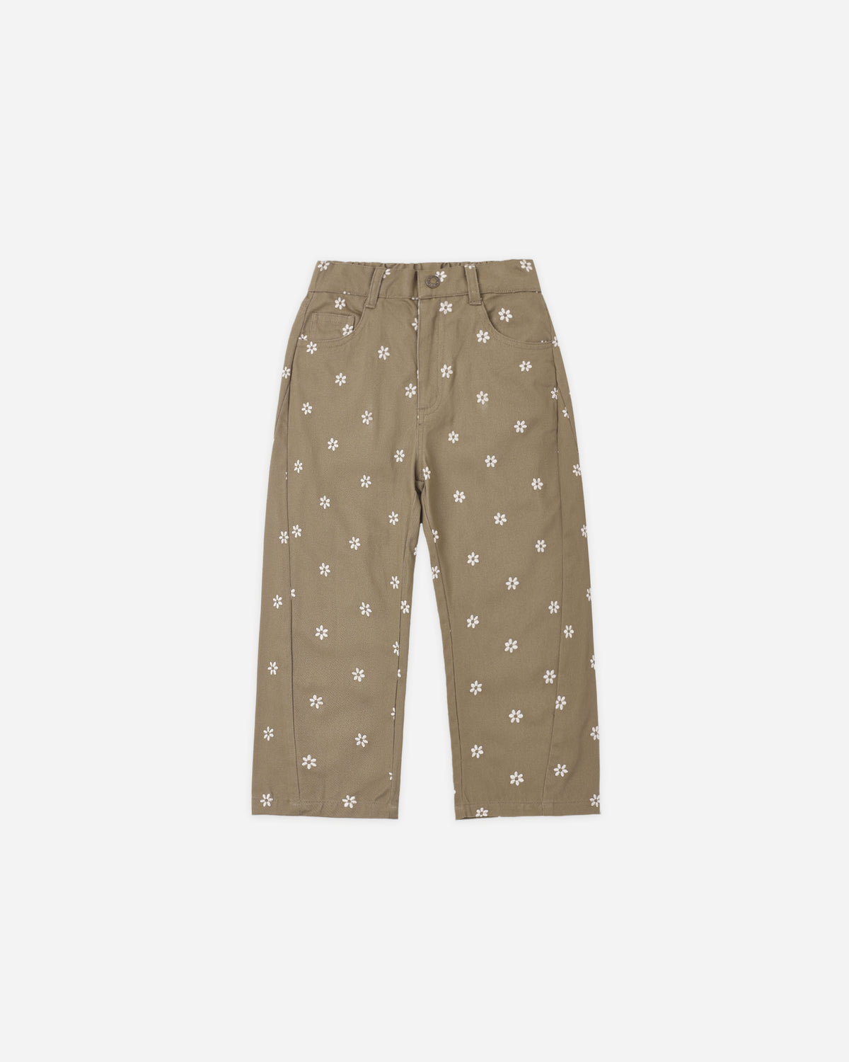 Barrel Pant Embroidered Daisies - Rylee + Cru | Kids Clothes | Trendy Baby Clothes | Modern Infant Outfits |