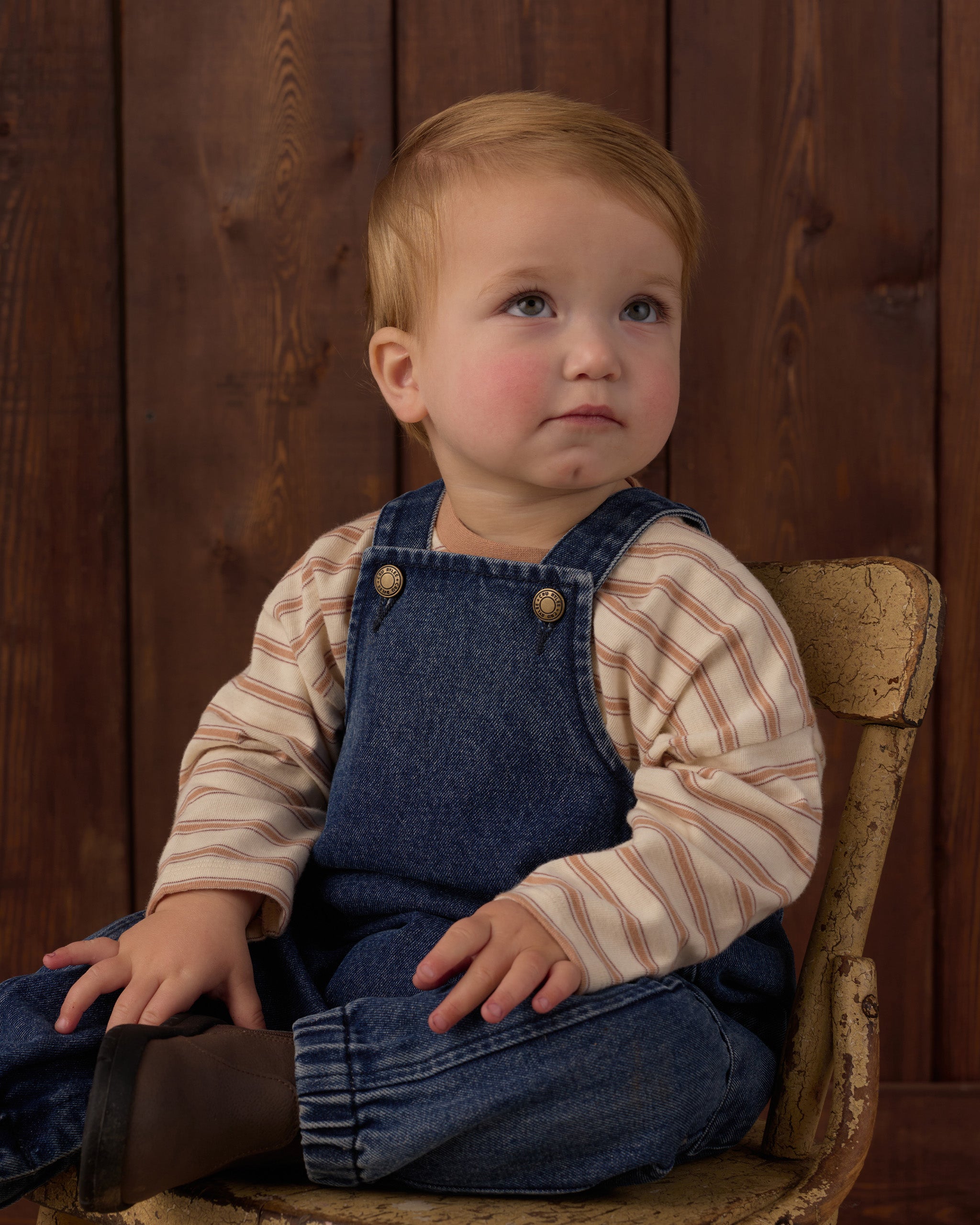 Camden Long Sleeve Tee Fawn Stripe - Rylee + Cru | Kids Clothes | Trendy Baby Clothes | Modern Infant Outfits |