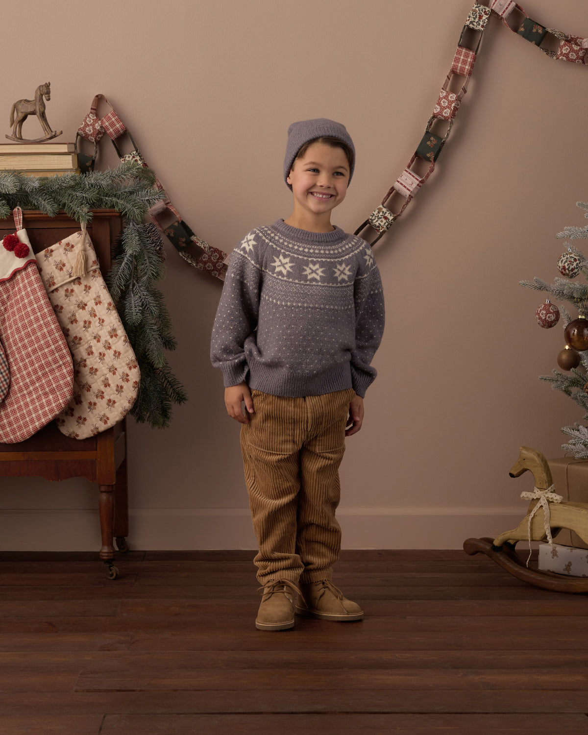 Fair Isle Sweater Slate - Rylee + Cru | Kids Clothes | Trendy Baby Clothes | Modern Infant Outfits |
