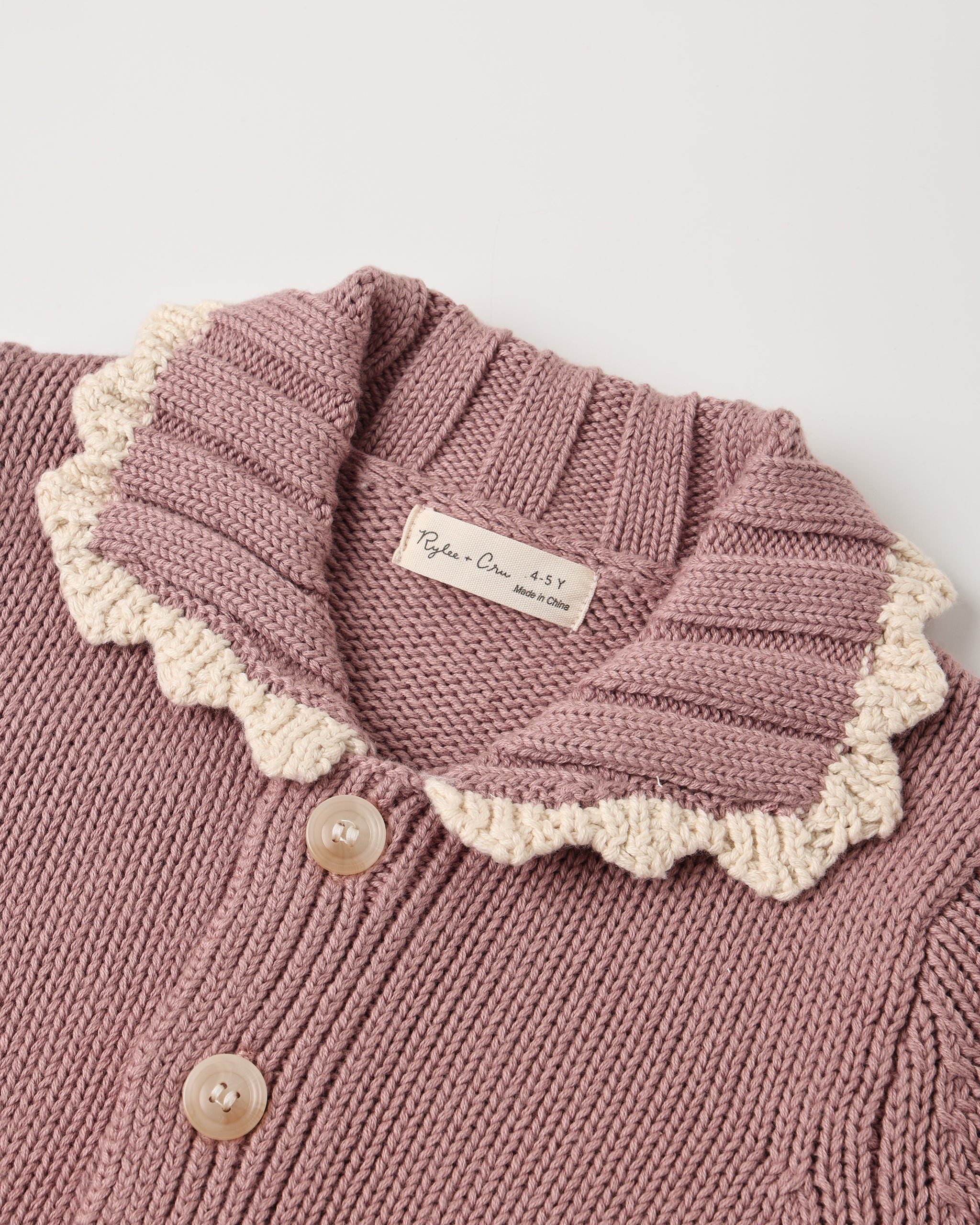 Collared Cardigan Rosewood - Rylee + Cru | Kids Clothes | Trendy Baby Clothes | Modern Infant Outfits |