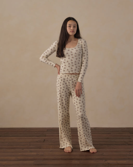 Teen Ribbed Lounge Set Ruby Bloom - Rylee + Cru | Kids Clothes | Trendy Baby Clothes | Modern Infant Outfits |