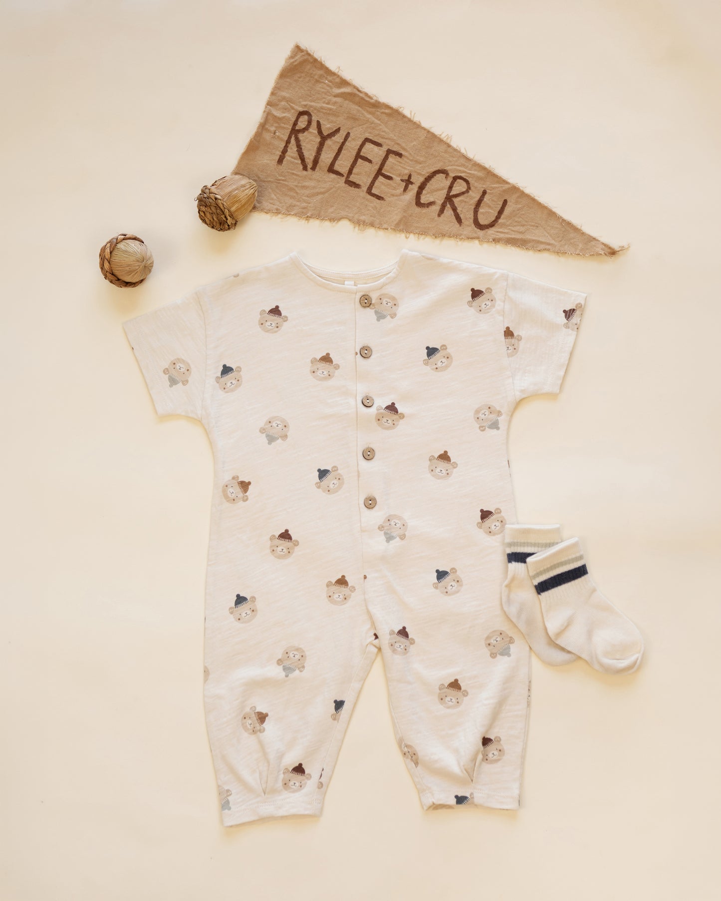 Stripe Socks, 2-Pack Fog, Mulberry - Rylee + Cru | Kids Clothes | Trendy Baby Clothes | Modern Infant Outfits |