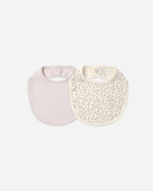 Jersey Snap Bib, 2 Pack Floret, Lilac Mist - Rylee + Cru | Kids Clothes | Trendy Baby Clothes | Modern Infant Outfits |