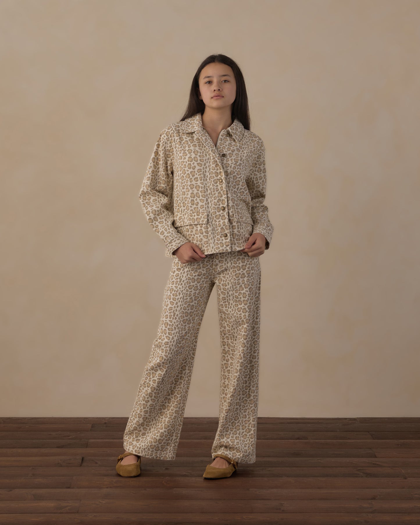 Teen Baggy Wide Leg Denim Leopard - Rylee + Cru | Kids Clothes | Trendy Baby Clothes | Modern Infant Outfits |