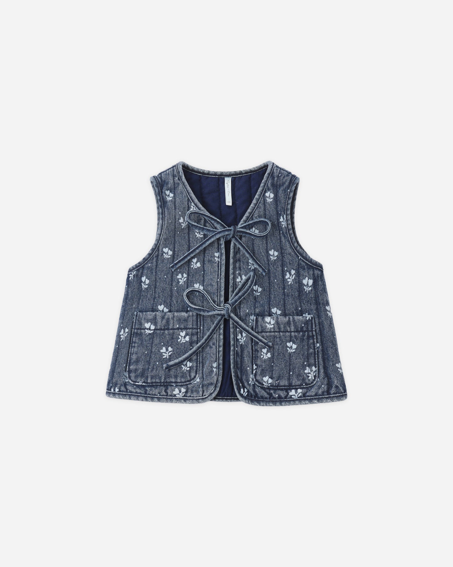 Denim Vest Heart Ditsy - Rylee + Cru | Kids Clothes | Trendy Baby Clothes | Modern Infant Outfits |