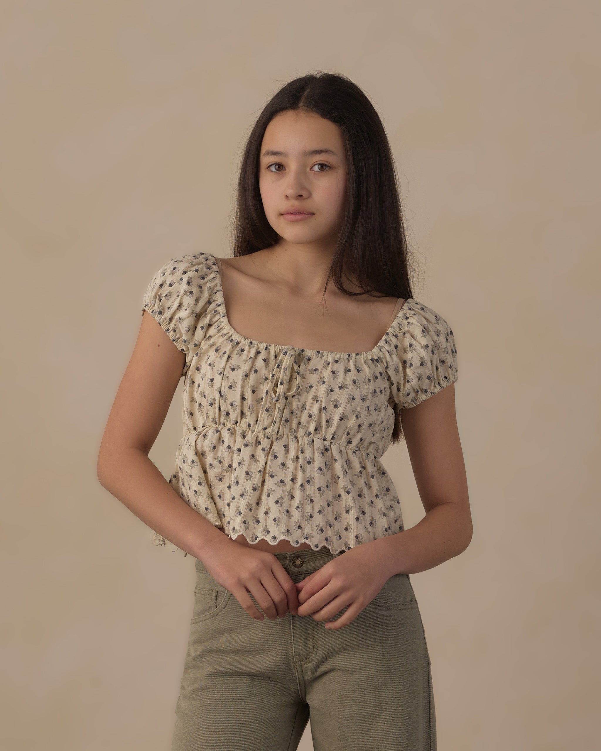 Teen Baggy Wide Leg Denim Dark Sage - Rylee + Cru | Kids Clothes | Trendy Baby Clothes | Modern Infant Outfits |