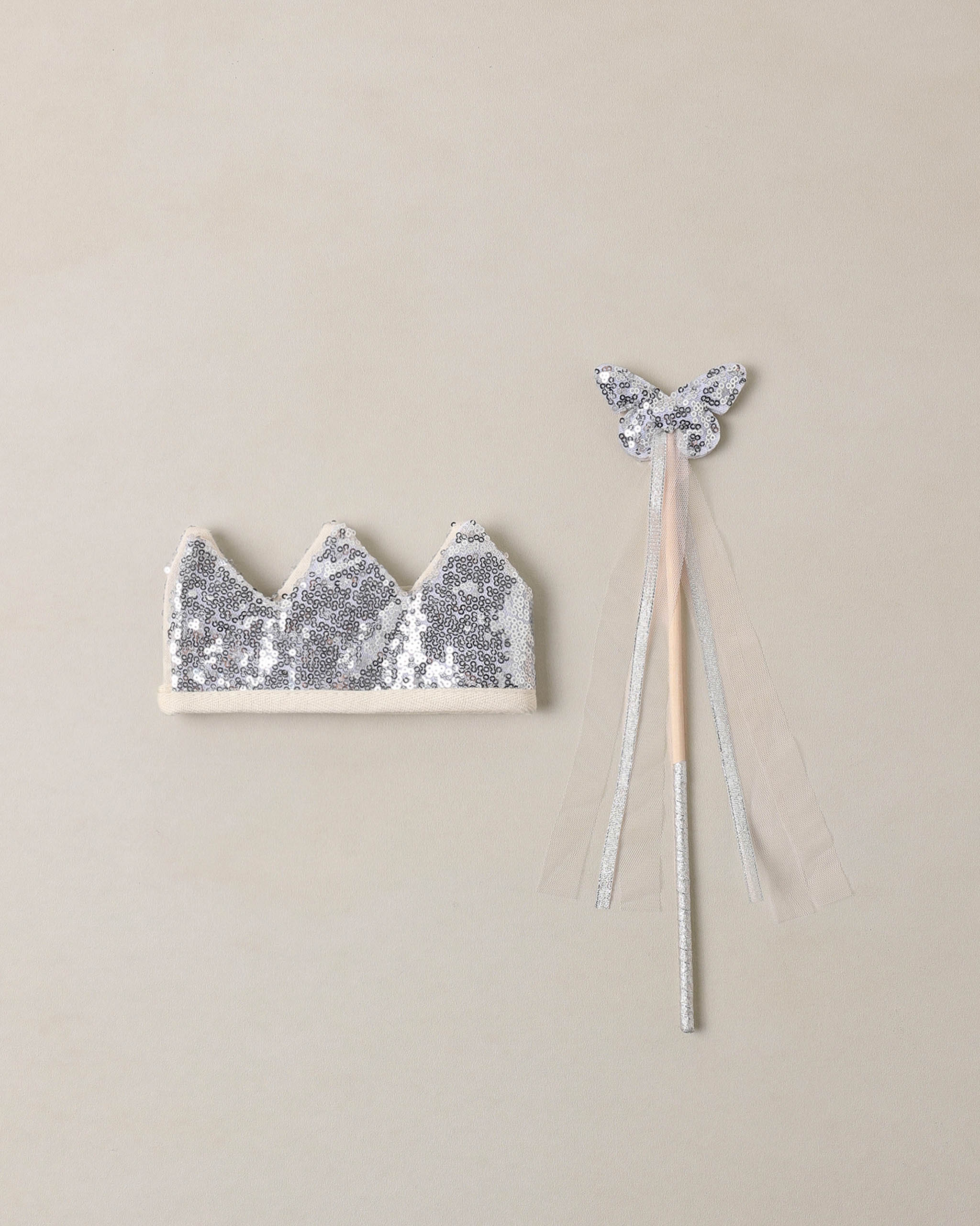 Crown + Wand Silver Sequin - Rylee + Cru | Kids Clothes | Trendy Baby Clothes | Modern Infant Outfits |