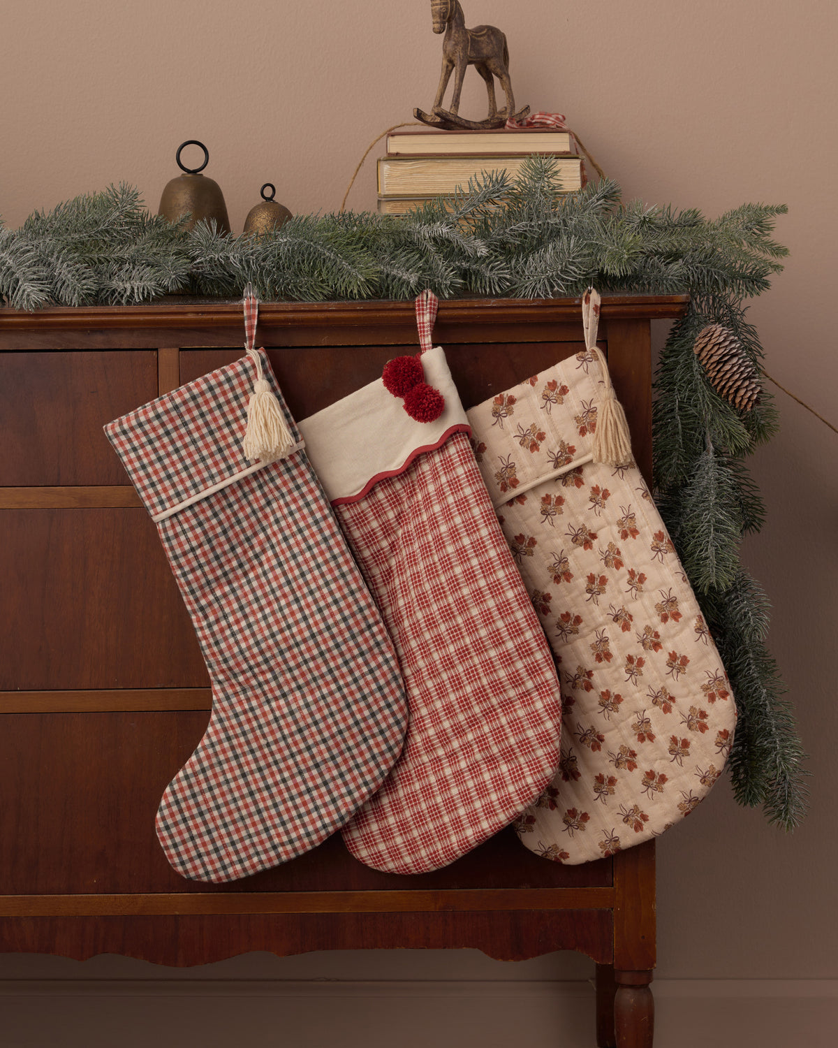 Noel Stocking Ruby Plaid - Rylee + Cru | Kids Clothes | Trendy Baby Clothes | Modern Infant Outfits |