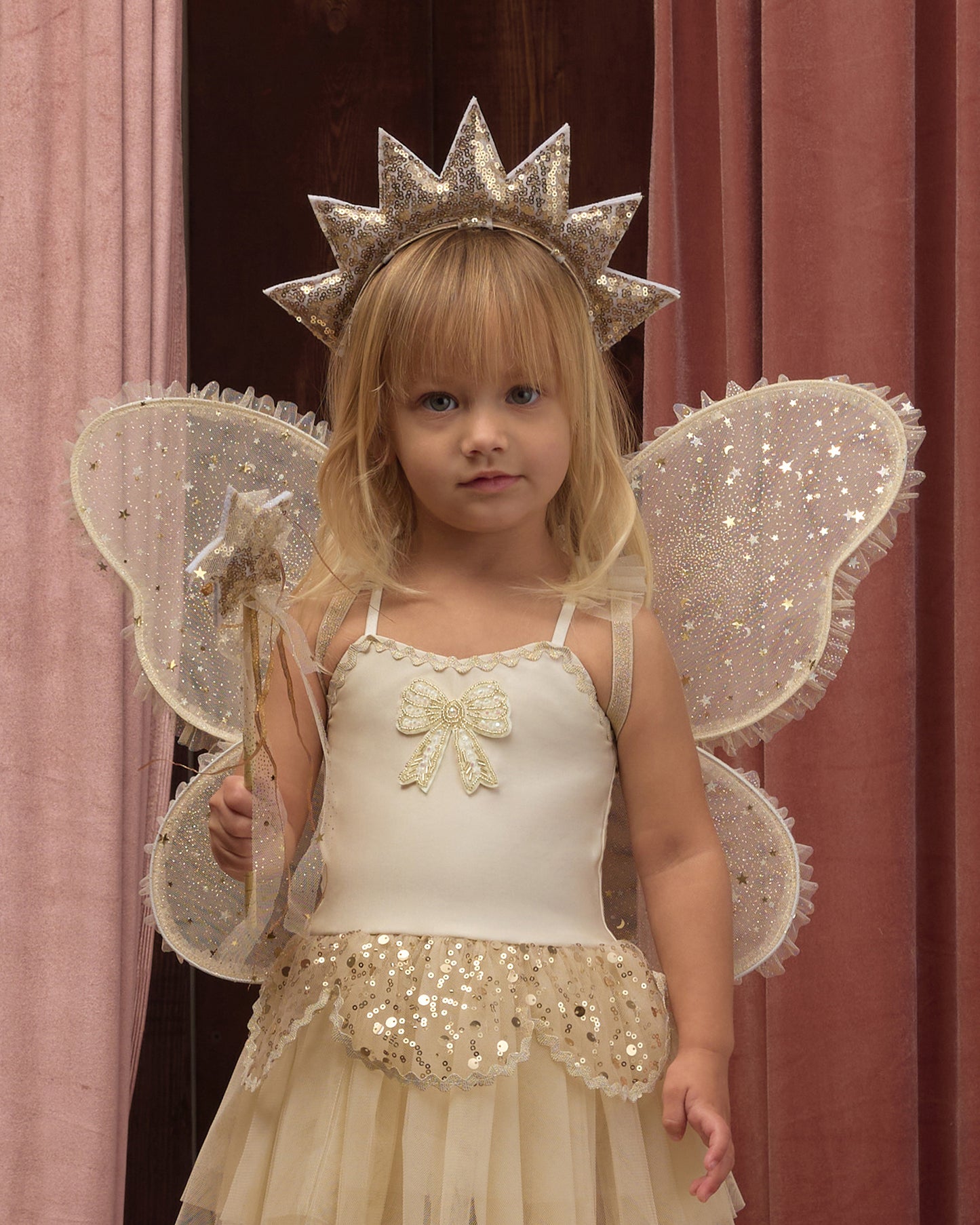 Sun Crown + Wand Gold - Rylee + Cru | Kids Clothes | Trendy Baby Clothes | Modern Infant Outfits |