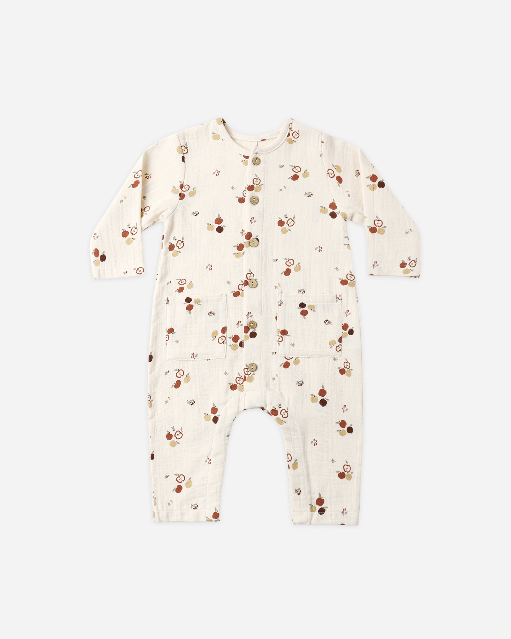 Pocketed Woven Jumpsuit Apples - Rylee + Cru | Kids Clothes | Trendy Baby Clothes | Modern Infant Outfits |