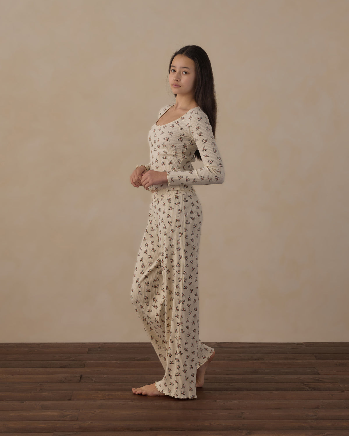 Teen Ribbed Lounge Set Ruby Bloom - Rylee + Cru | Kids Clothes | Trendy Baby Clothes | Modern Infant Outfits |