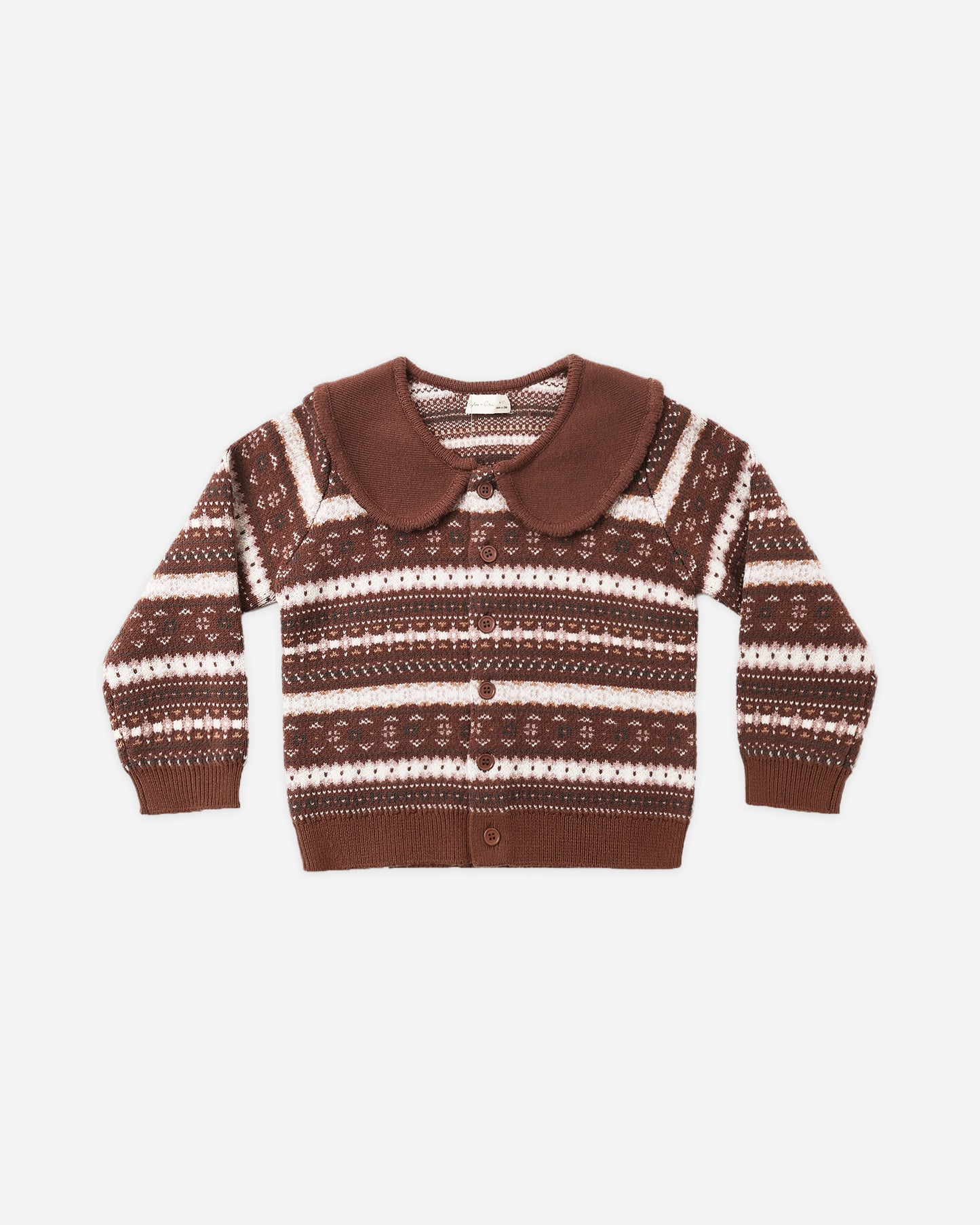 Fair Isle Cardigan Mulberry Stripe - Rylee + Cru | Kids Clothes | Trendy Baby Clothes | Modern Infant Outfits |